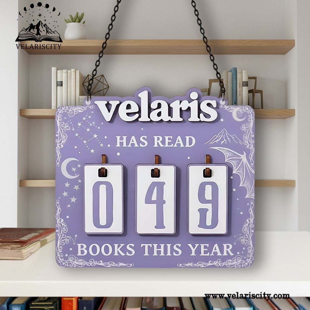 Velaris Book Tracker Sign, ACOTAR Inspired Reading Tracker, Fantasy Bookish Decor, Book Lover Gift BTVLR11