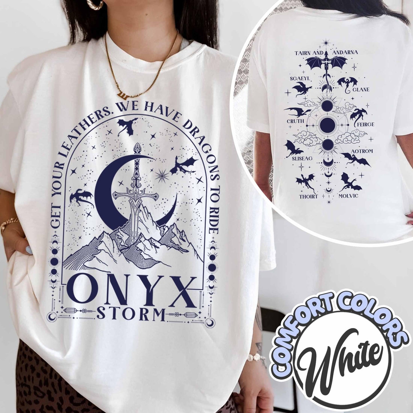 Get Your Leathers We Have Dragons to Ride Comfort Colors Shirt, Onyx Storm Shirt, Gifts for Readers, Fantasy Book Dragon Shirt,Bookish Shirt CFVLR49
