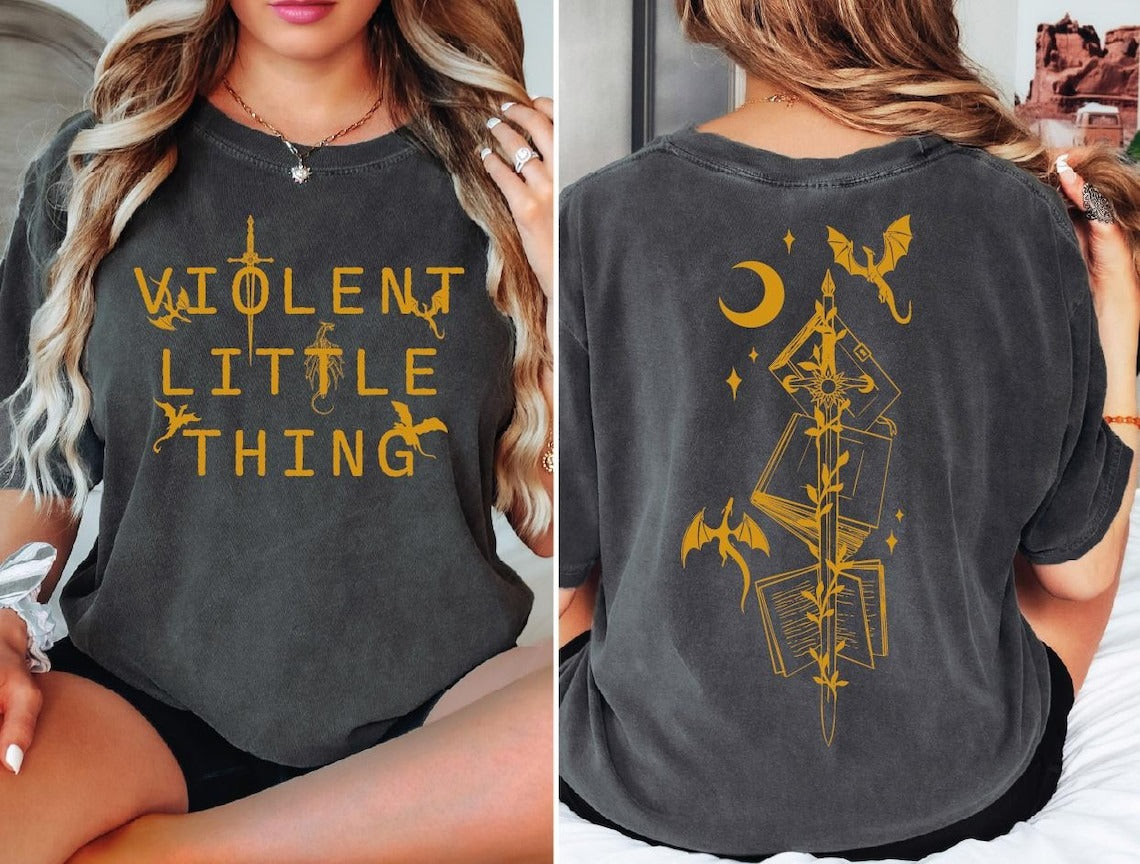 Violent Little Thing Comfort Colors Shirt, Fourth Wing Shirt, Basgiath War College Shirt. CFVLR08