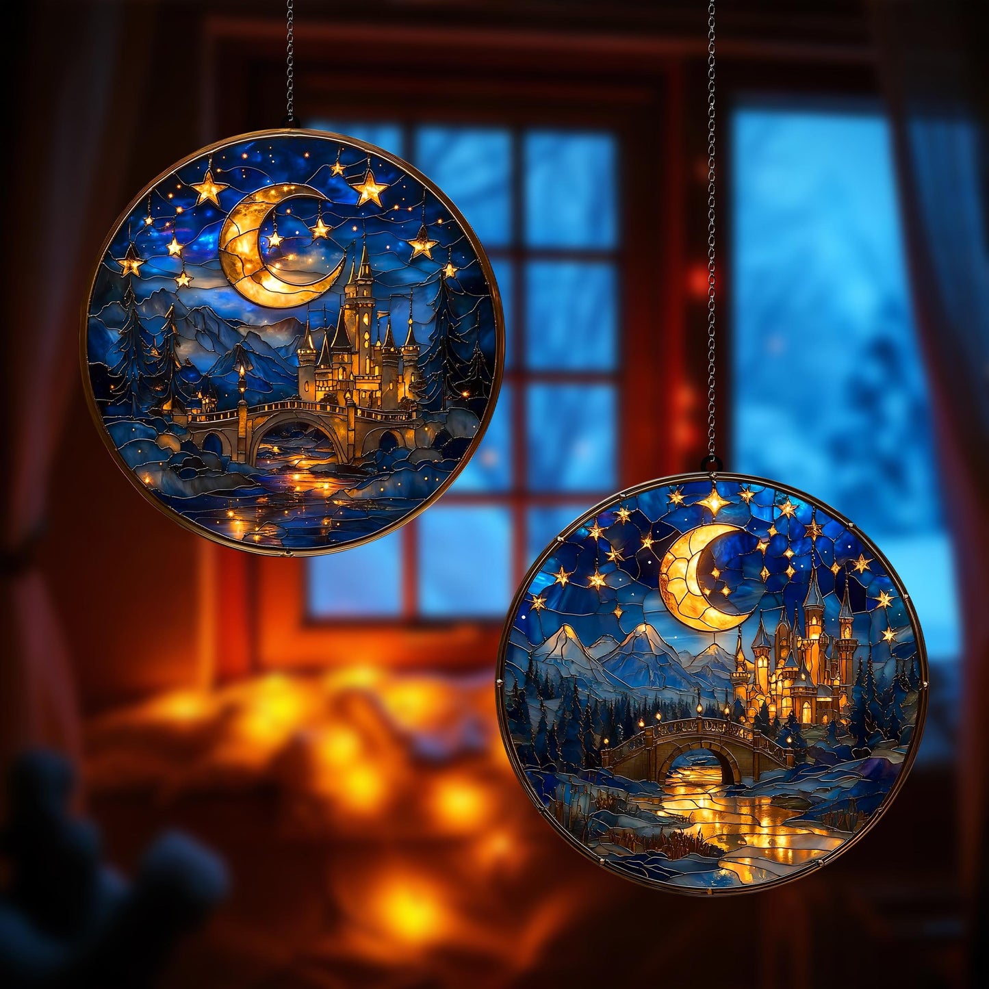 ACOTAR Velaris Night Court GLASS SUNCATCHER City of Star Light Acrylic Window Decor Fantasy Book Bookish Gift Reader Gift Bookshelf Decor Teacher Gifts SGVLR13