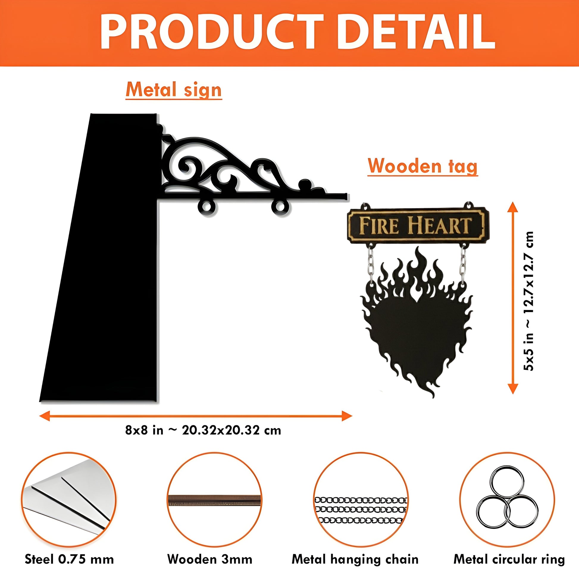 Fire Heart Book Tavern Sign, Throne of Glass Inspired Wooden Book Tracker, Aelin Fire Heart Decor, Fantasy Bookish Wall Sign BSVLR34