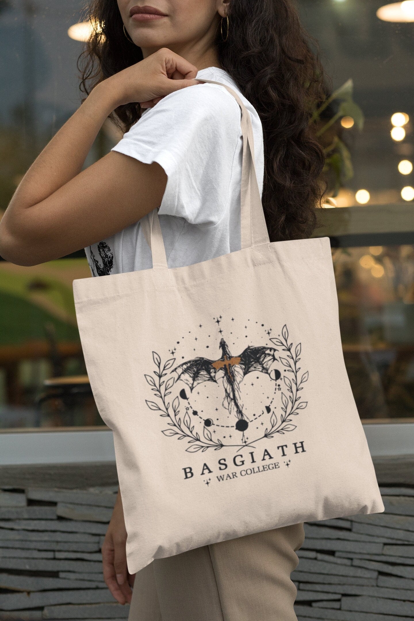 Basgiath War College, Eco Tote Bag, Reusable, Cotton Canvas Tote Bag, Sustainable Bag, Perfect Gift, Christmas, The Empyrean Series TBVLR12