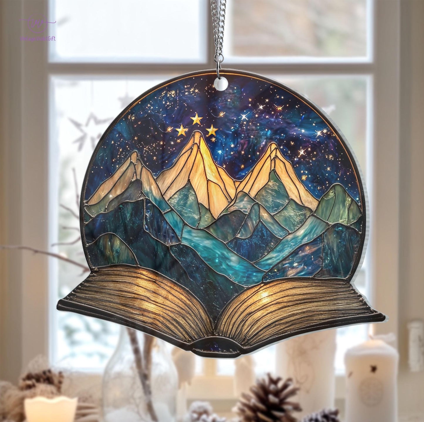 ACOTAR Velaris Night Court Suncatcher Ornament, Fantasy Book Reader Gift, Night Court Acrylic Window Hanging, Bookshelf Decor, Book Lover Gift,Bookish Gift SGVLR14