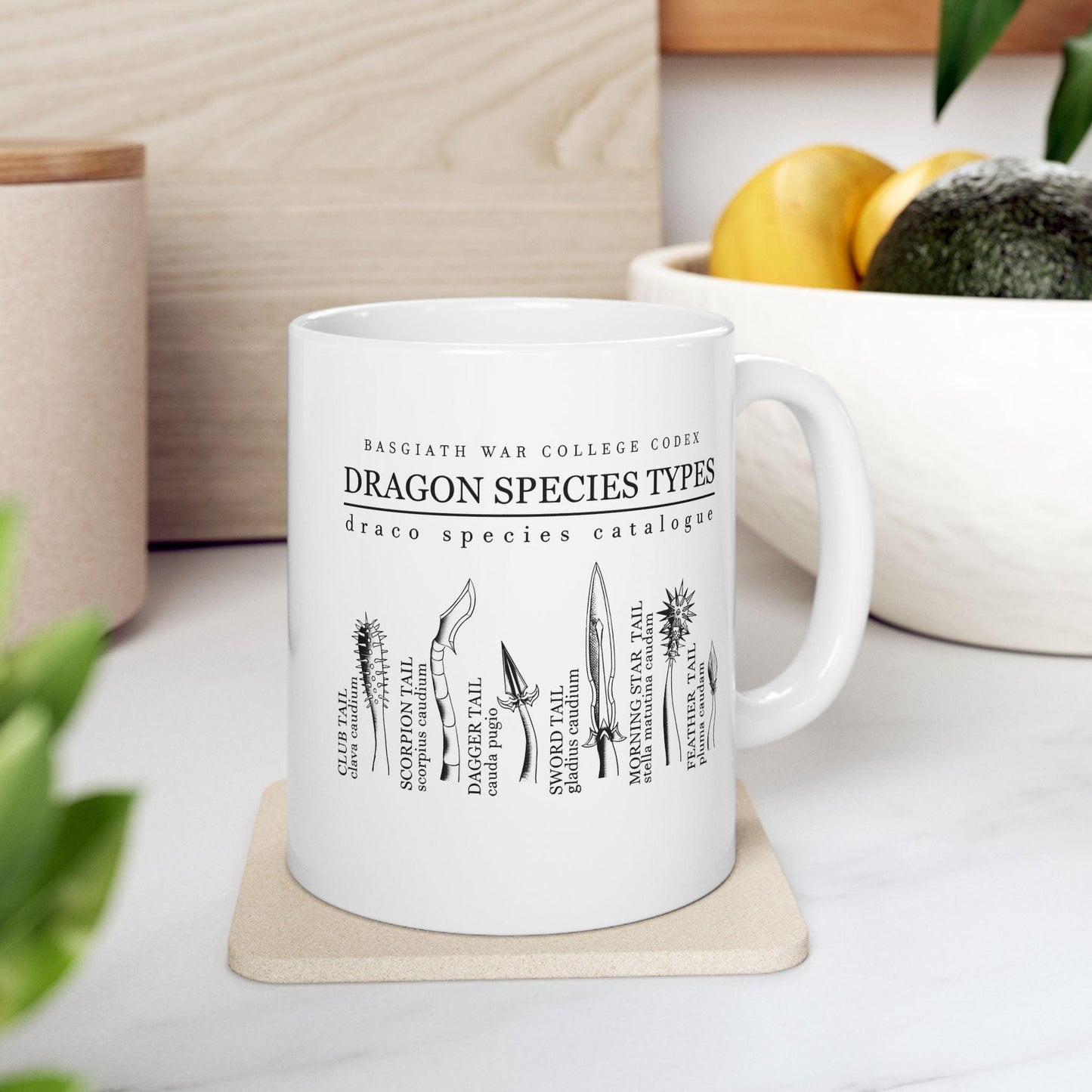 Basgiath Coffee Mug, Fourth Wing Merch, Bookish Gift, Coffee Mug for BookLover, Tea, Microwave Safe Mug, Large Ceramic MGVLR17