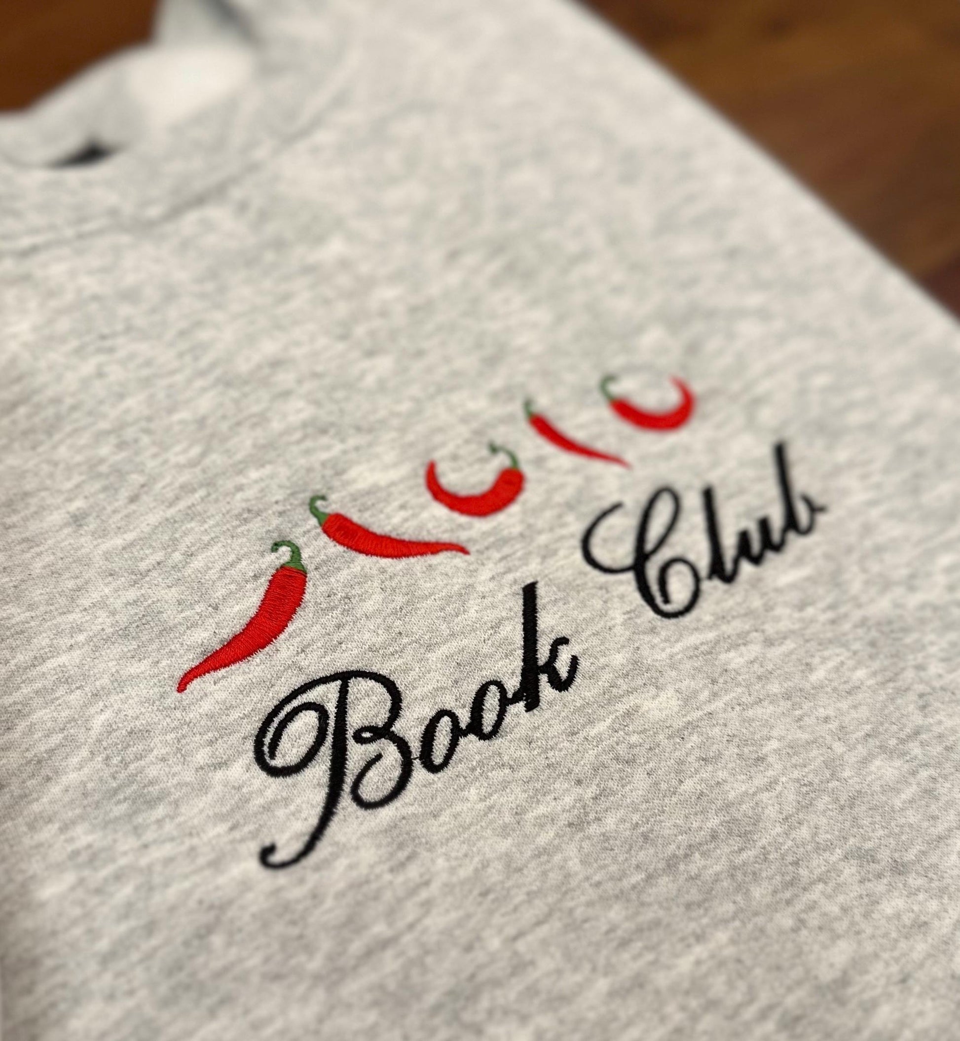 Spicy Book Club Embroidered Sweatshirt, Romantasy Reader Crewneck, Minimalist Reading Sweater, Bookish Gift for Readers, Library Crewneck