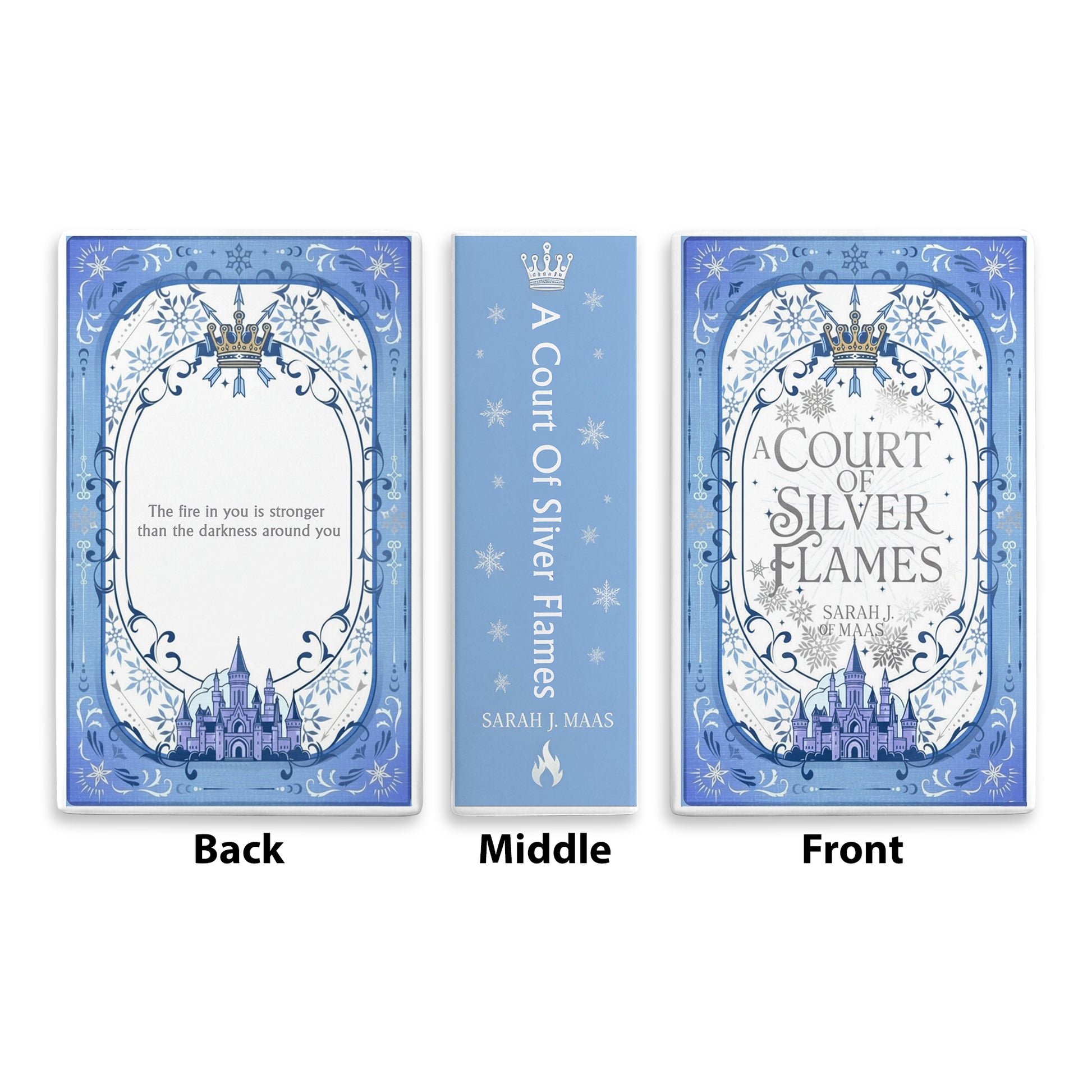 A Court of Silver Flames Ceramic Book Vase, ACOTAR Home Decor, Book Lover Gift, Fantasy Bookish Vase, Decorative Library Accent CVVLR31