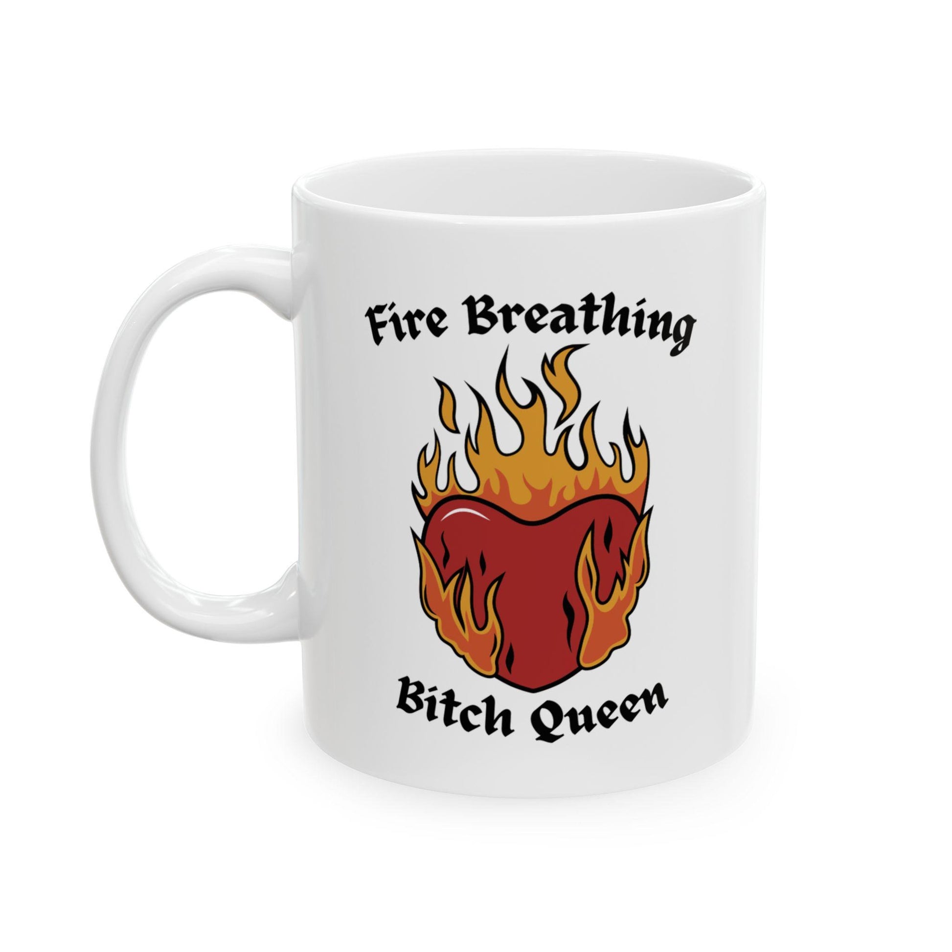 Fire Breathing Bitch Queen, Throne of Glass Ceramic Mug, TOG, Sarah J Maas Gift, Book Lover Mug, Literary Gift, Bookworm Mug MGVLR27