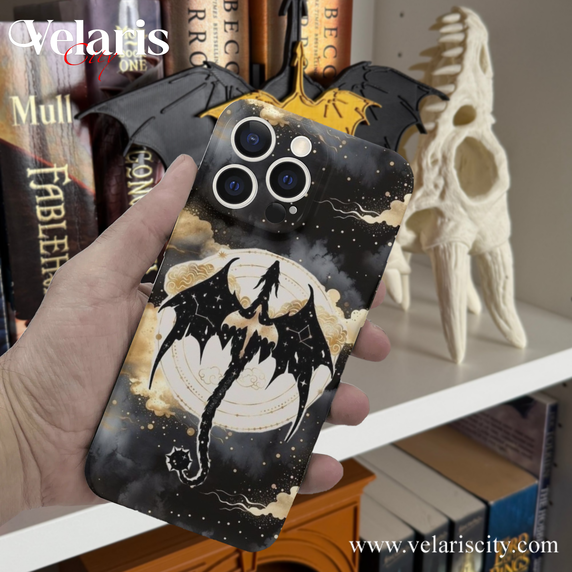 Fourth Wing Inspired Dragon Phone Case - Fantasy Dragon Design, Magical Phone Cover, Dragon Case for Book Lovers, Fantasy Art Accessories PCVLR01