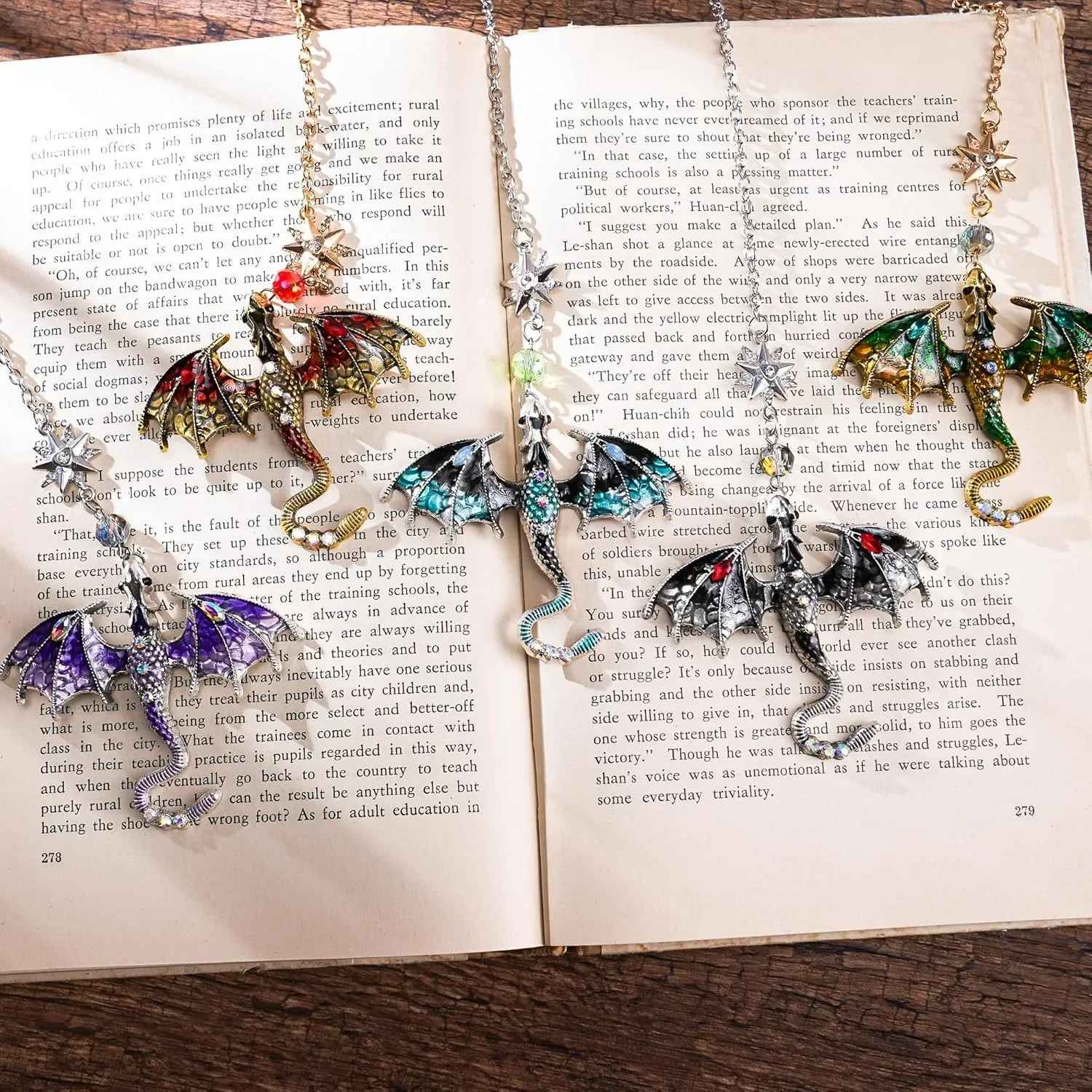 Dragon Sword Fantasy Bookmark, Birthday Gifts for Readers, Book Lover Silver Metal Charm, Bookmarks Unique Gift For Women Men Bookish