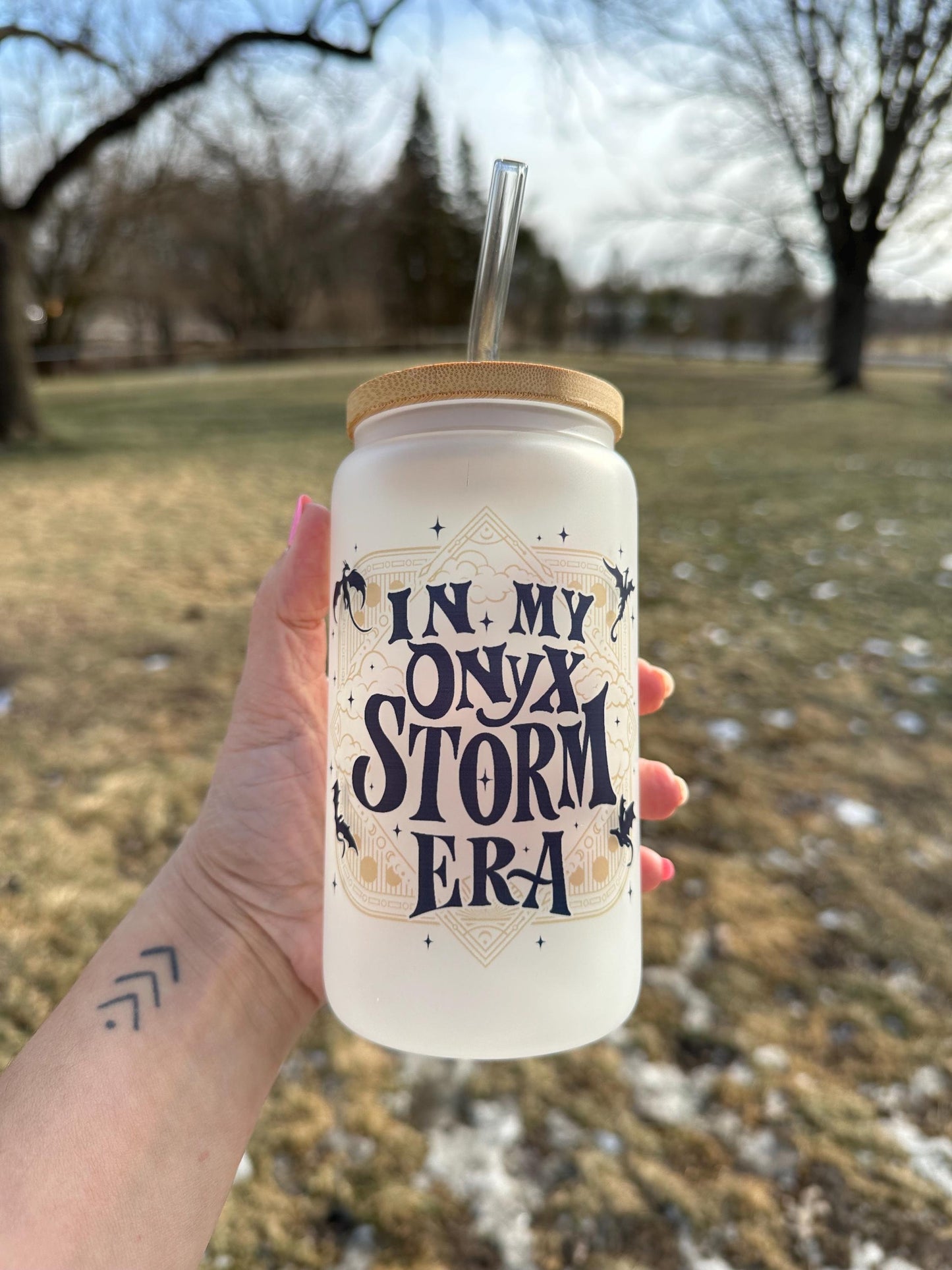 Fourth Wing cup, Iced coffee cup. Onyx Storm cup. Fourth Wing fan. Onyx Storm gift, Book lover, Gift GLVLR03