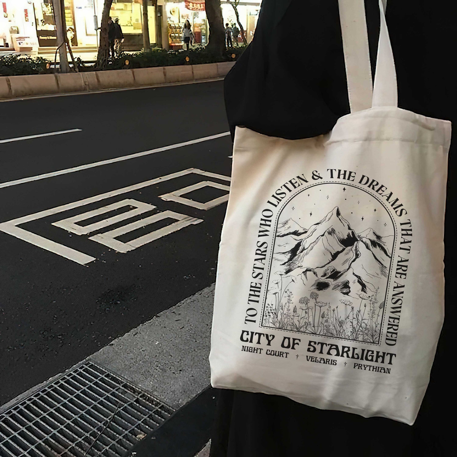 City Of Starlight Velaris Tote Bag, ACOTAR Tote Bag, A Court Of Thorns And Roses, Crescent City, Rhysand, Bookish Tote Bag, FBAA, ACOTAR TBVLR02