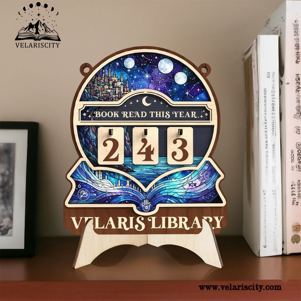 Velaris Book Tracker Sign, ACOTAR Bookish Decor, Books Read This Year Display, Fantasy Reading Tracker, Book Lover Gift, Wall Sign BTVLR04