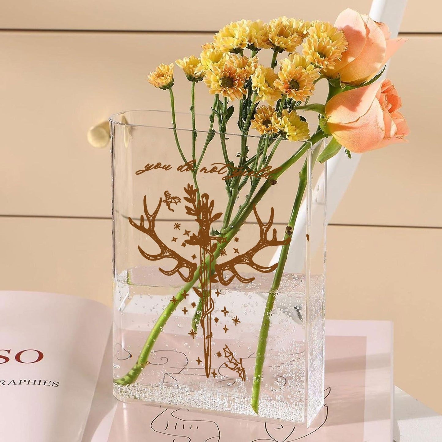 Throne of Glass Acrylic Book Vase, LICENSED You do not yield Vase, Aelin Galathynius, TOG Book Vase, SJM universe Vase, You do not falter VLRBV29