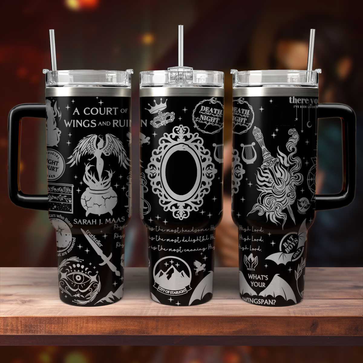 A Court of Wings and Ruin Tumbler 30oz/40oz, Velaris Tumbler, Velaris Bookish Gift. VLR33