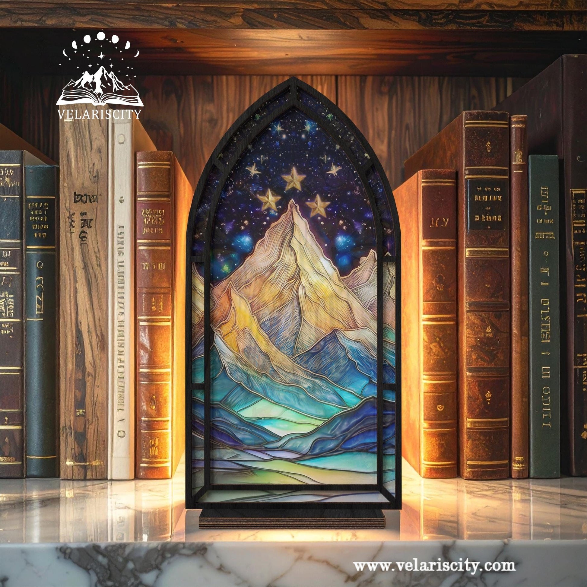 Fantasy Book Nook for Bookaholic, Acrylic Candle Holder, Fantasy Book Lover & Reader Gift, Bookshelf Decor, Library Decor, Bookish Gift BNVLR02