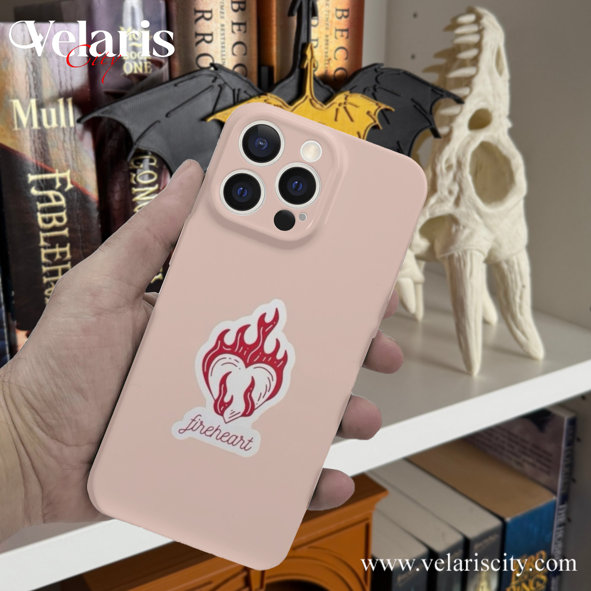 FireHeart Design Inspired TOG, Throne Of Glass Phone Case, Fantasy Novel iPhone Cover, Book Lover Gift PCVLR41