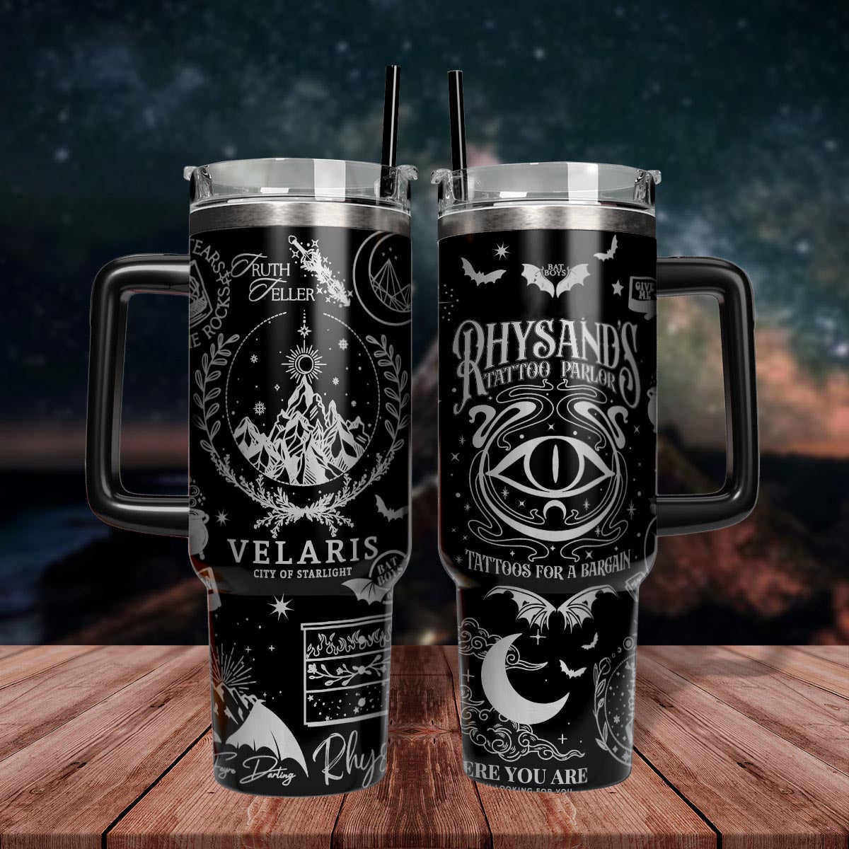 Velaris Rhysand’s  Tumbler 30oz/40oz, Velaris City Of Starlight Tumbler. VLR20