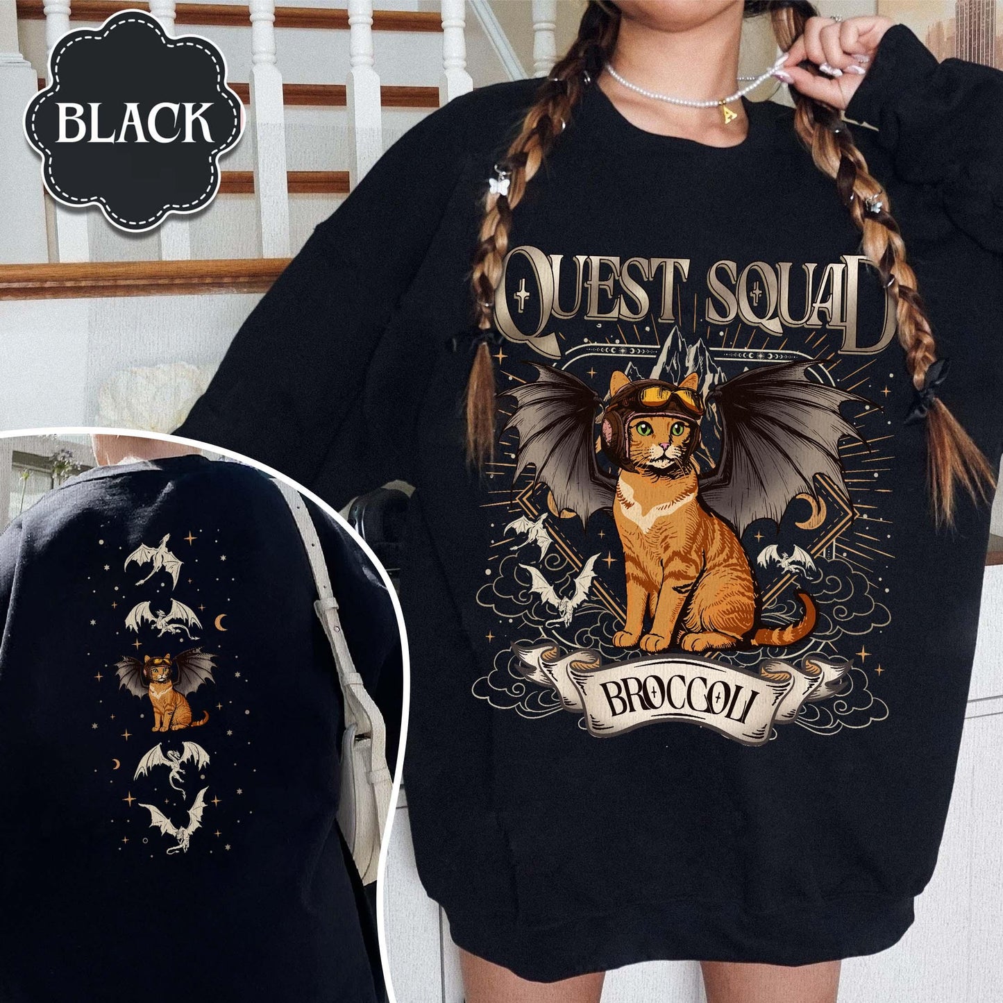 Comfort Colors Quest Squad Broccoli Sweatshirt, Onyx Storm Shirt, Fourth Wing, Xaden Riorson, Ridoc Romantasy Fan Shirt, Dragon Rider,Bookish Tee CFVLR44