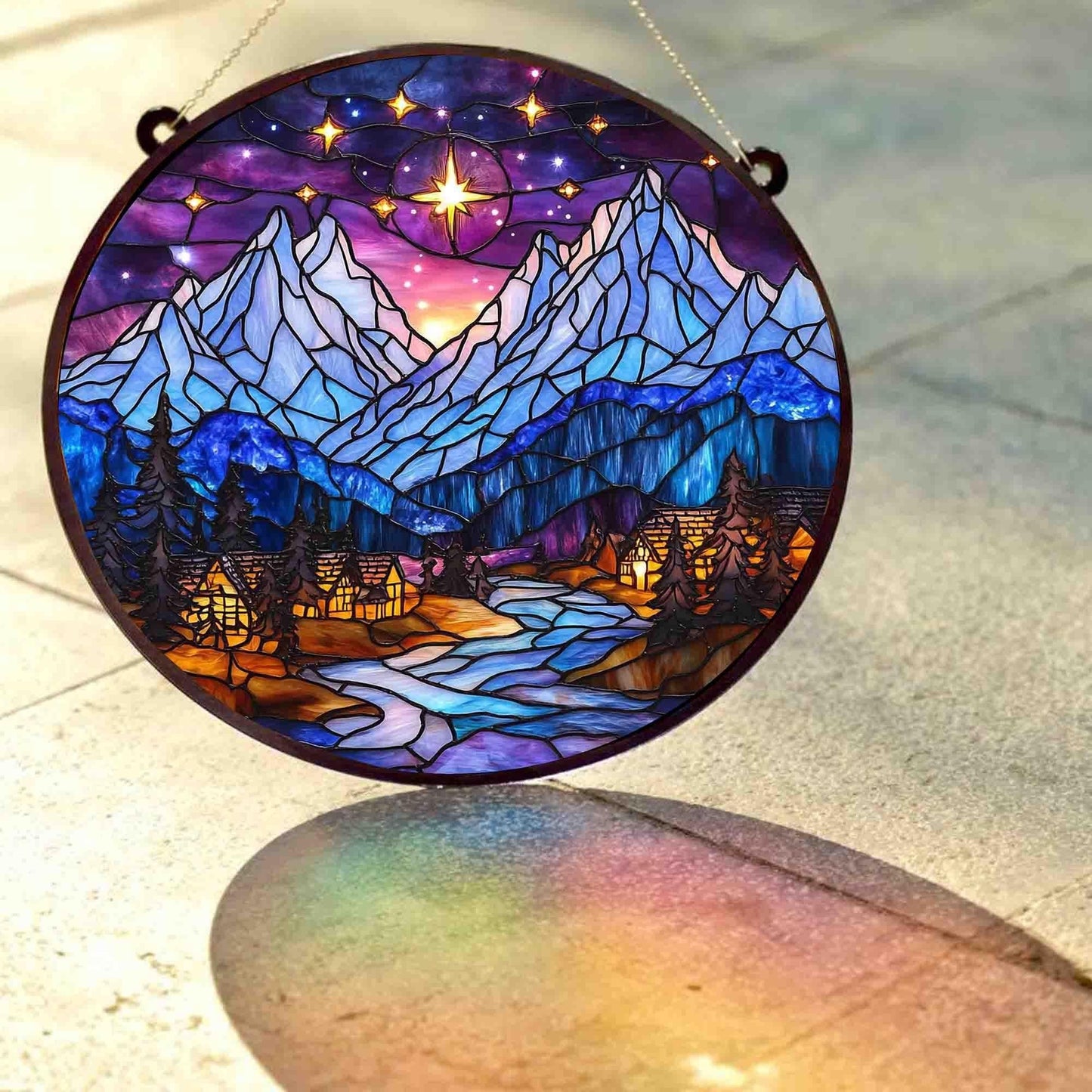 ACOTAR Velaris Night court City of star light suncatcher, Velaris Suncatcher, Book Lover Holiday Gift, Christmas and Exchange Ornament, Book Lover Gift SGVLR04