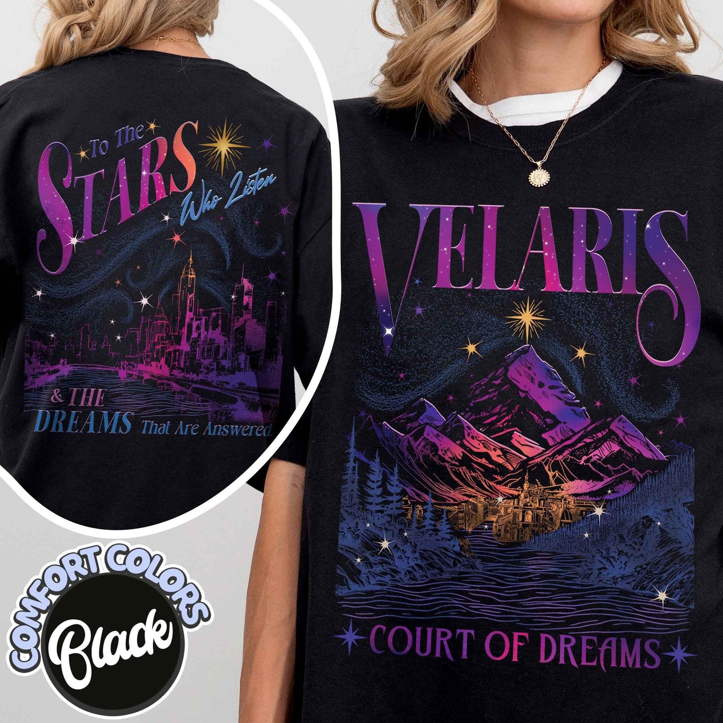 Velaris City Of Starlight Acotar Comfort Colors Shirt, The Night Court Shirt, Court Of Dreams, Rhysand, Cassian, Sarah J Maas, Booklover Tee CFVLR57