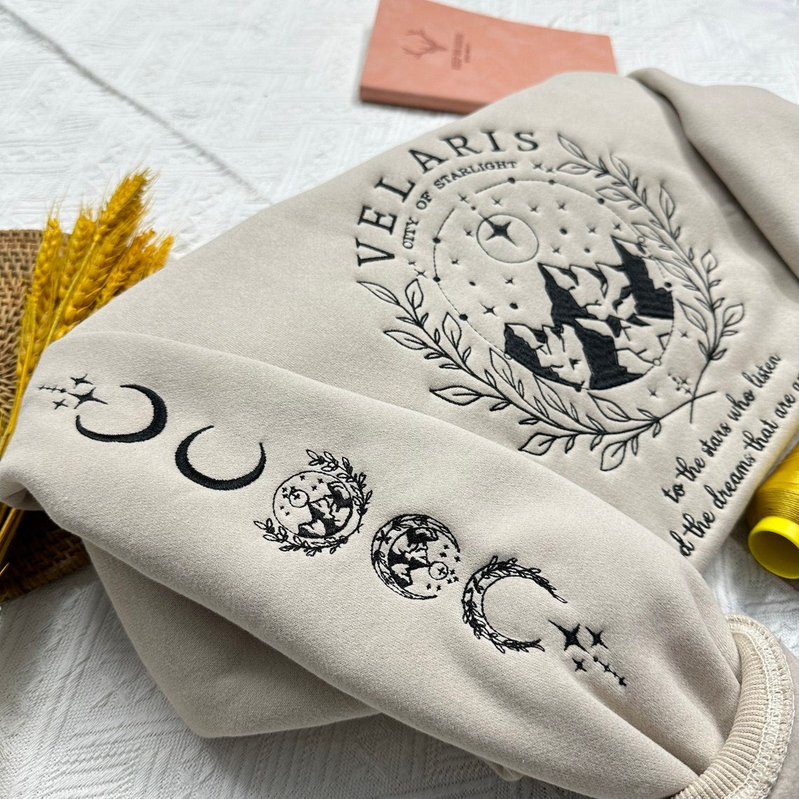Embroidered Velaris City Of Starlight Sweatshirt, Acotar Emboridered, Velaris City Embroidered, VEMB08