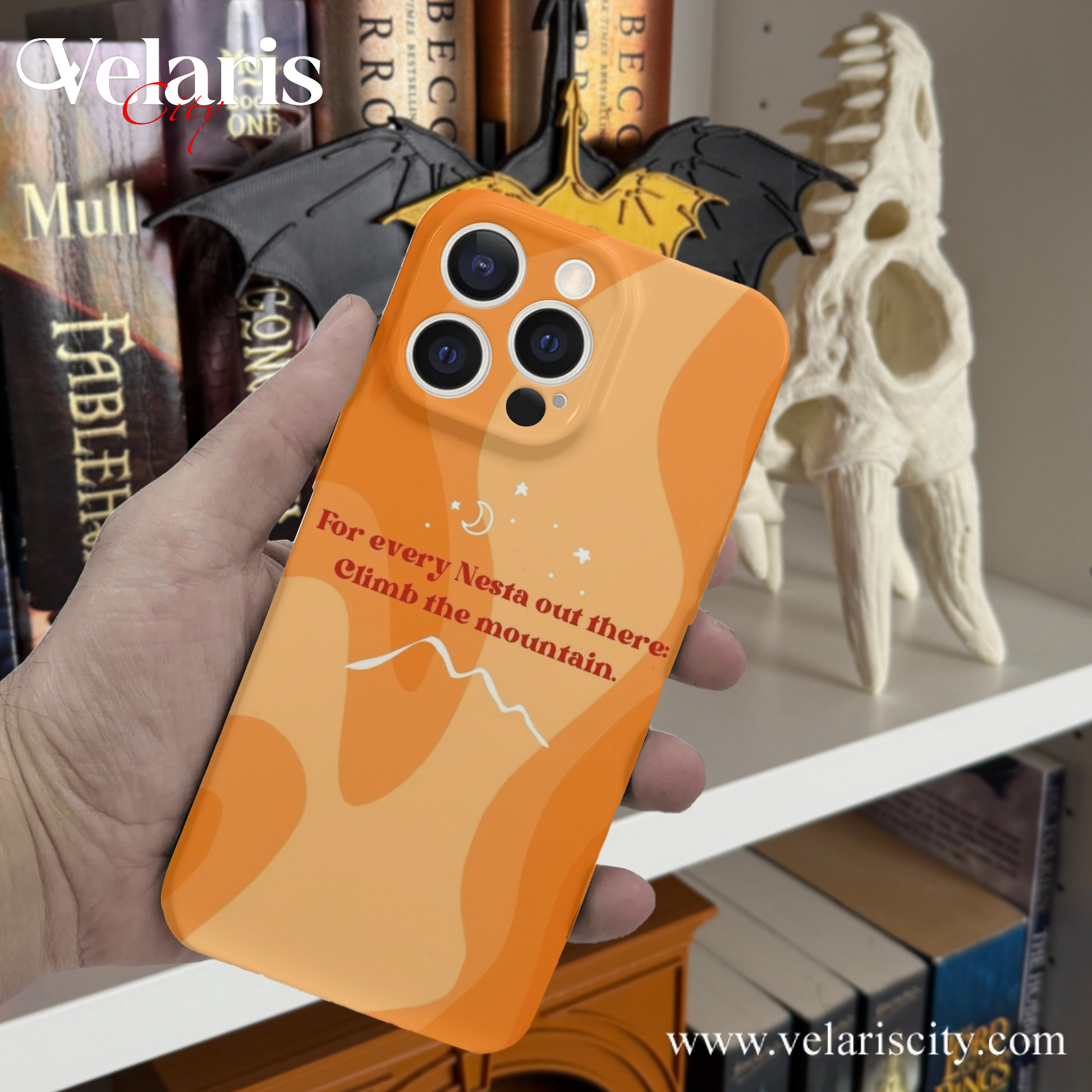 "For every Nesta out there: Climb the mountain" Inspried Design Phone Case, A Court of Silver Flames Inspired Phone Case, Fantasy Novel iPhone Cover, Book Lover Gift PCVLR61