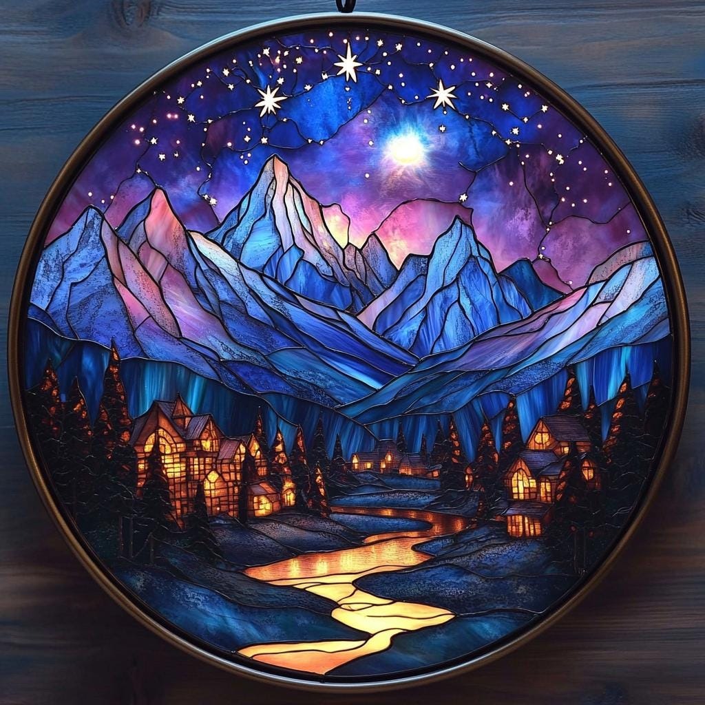 ACOTAR Velaris Night court City of star light suncatcher, Velaris Suncatcher, Book Lover Holiday Gift, Christmas and Exchange Ornament,Book Lover Gift SGVLR05