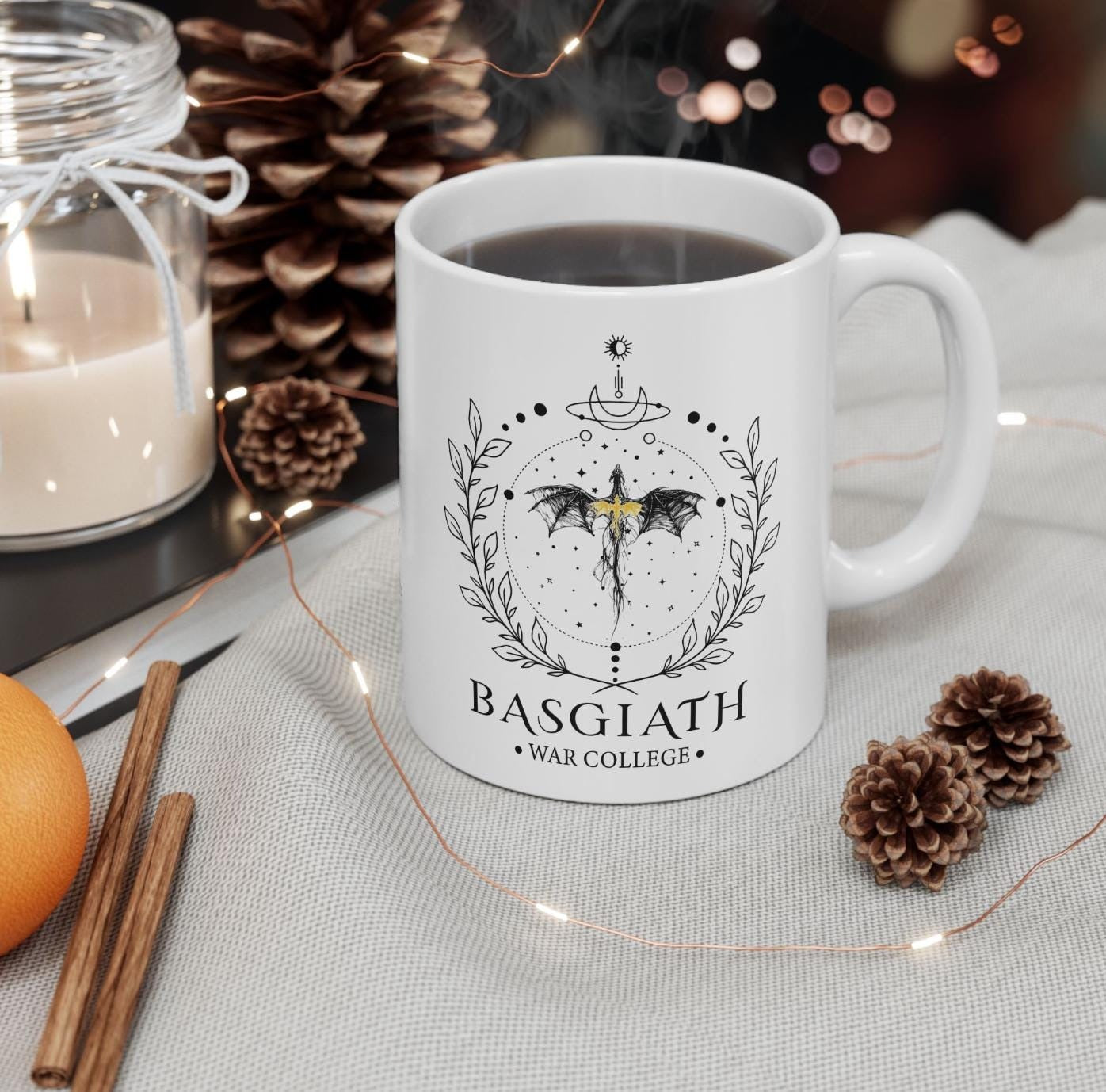 Basgiath War College mug, Fourth Wing Mug, RY Bookish Mug, Bookclub Mug, Fantasy Reader mug, Basgiath Mug, Fly or Die, Dragons MGVLR09