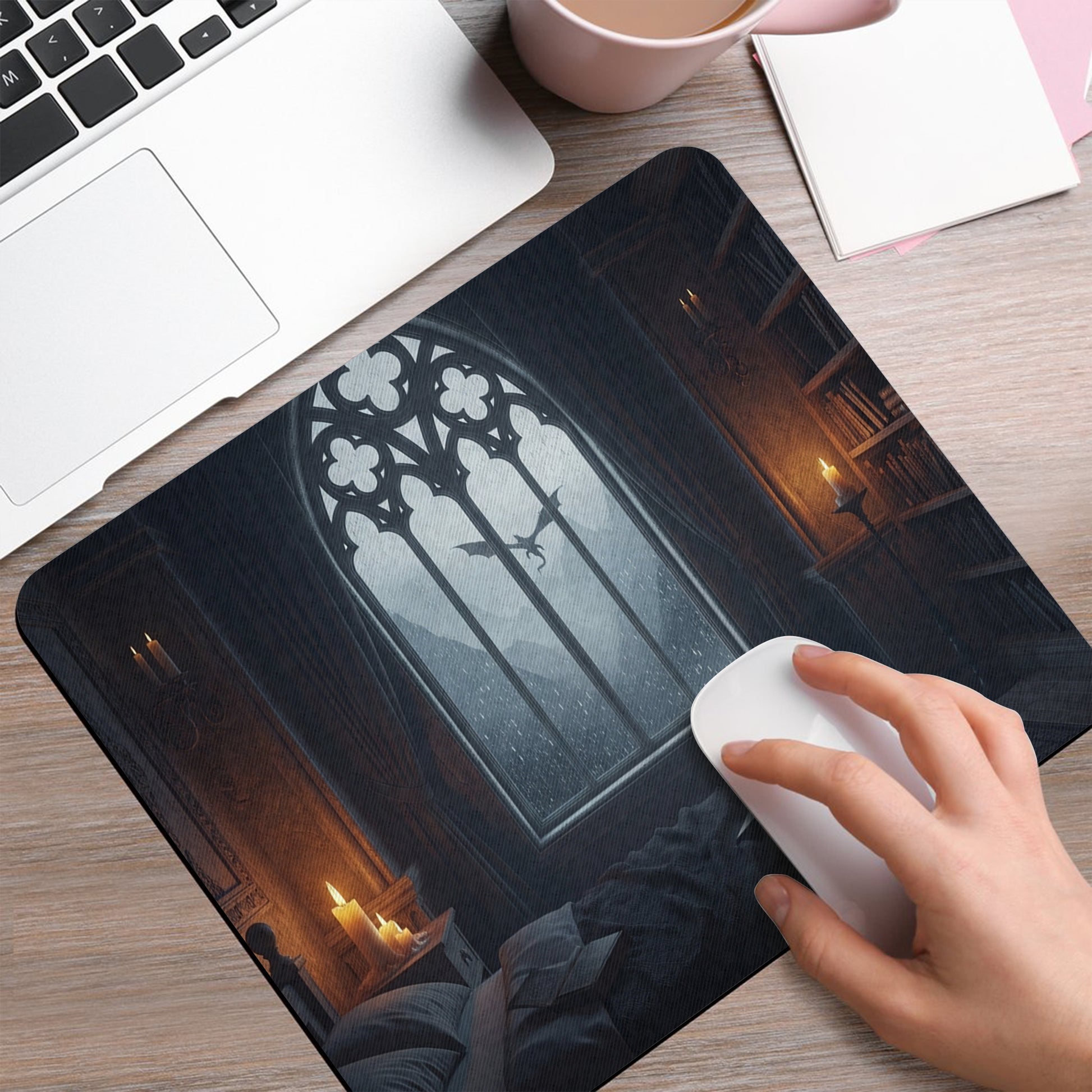 Fourth Wing Basgiath War College Desk Mat, Fantasy Dark Academia Large Desk Mat, Xaden Riorson Violet Sorrengail Bookish Gift DMVLR01