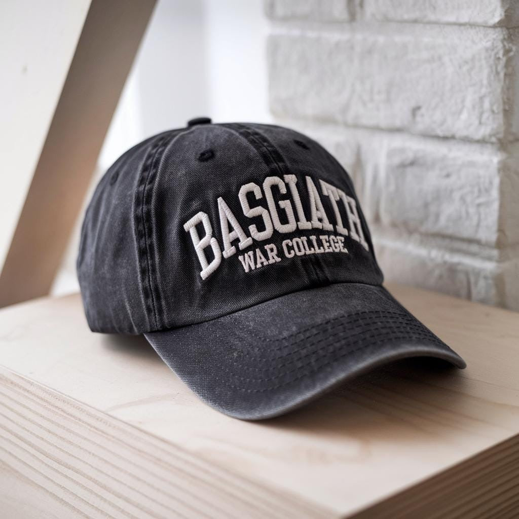 Embroidered Basgiath War College Washed Hat, Fourth Wing Embroidered Hat, Xaden Riorson, Dragon Rider Hat, Romantasy Reader Bookish Gift Cap VLRH14