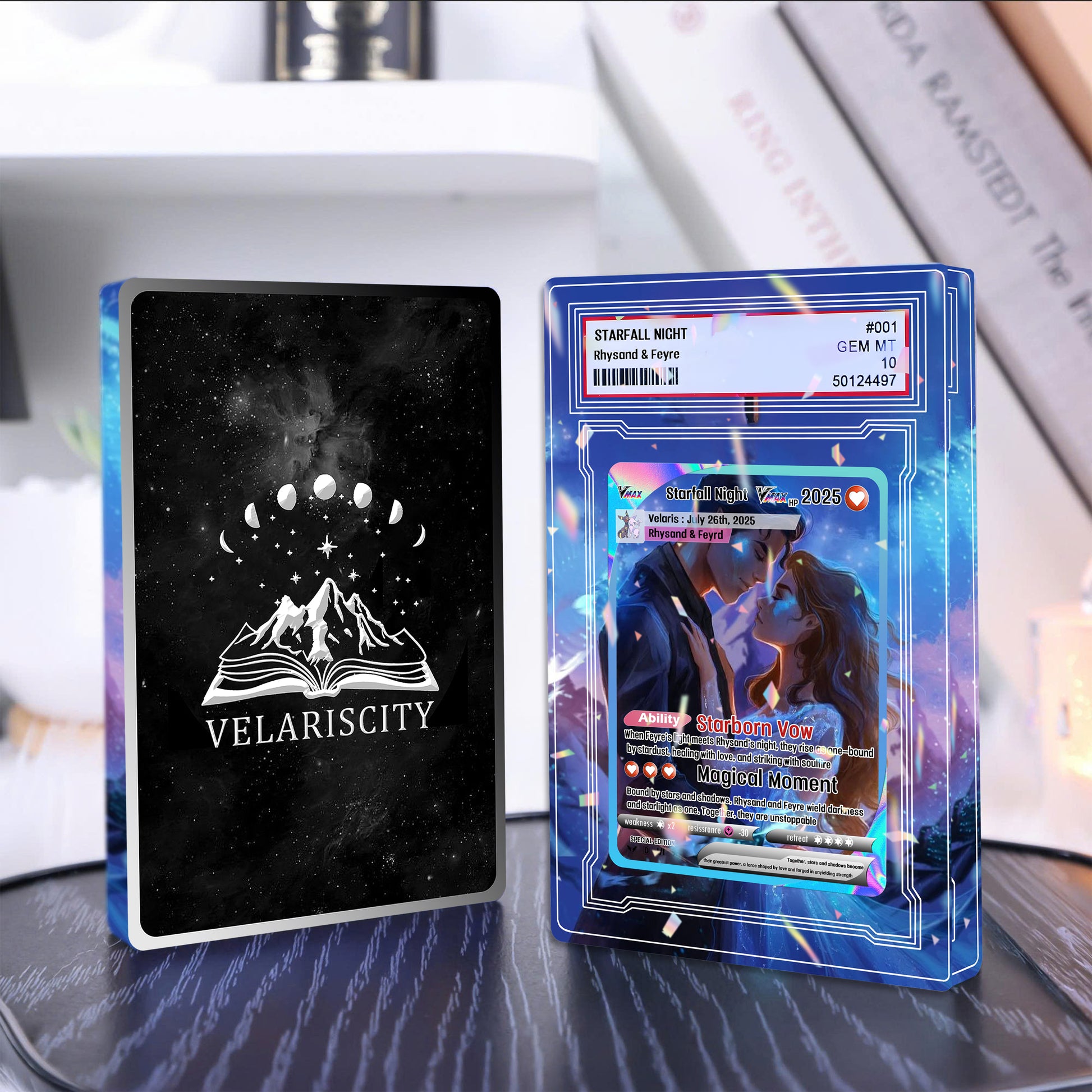 Rhysand & Feyre Acrylic Block, ACOTAR Acrylic Block, Starfall Night Scene, Fantasy Couple Art Gift, ACOTAR Fan Decor, Custom Display Collectible ABVLR01