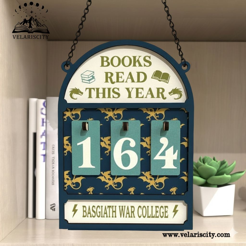 Fourth Wing Book Tracker Sign, Basgiath War College Decor, Reading Tracker, Book Lover Gift, Dragon Bookish Sign, Book Count Display BTVLR03