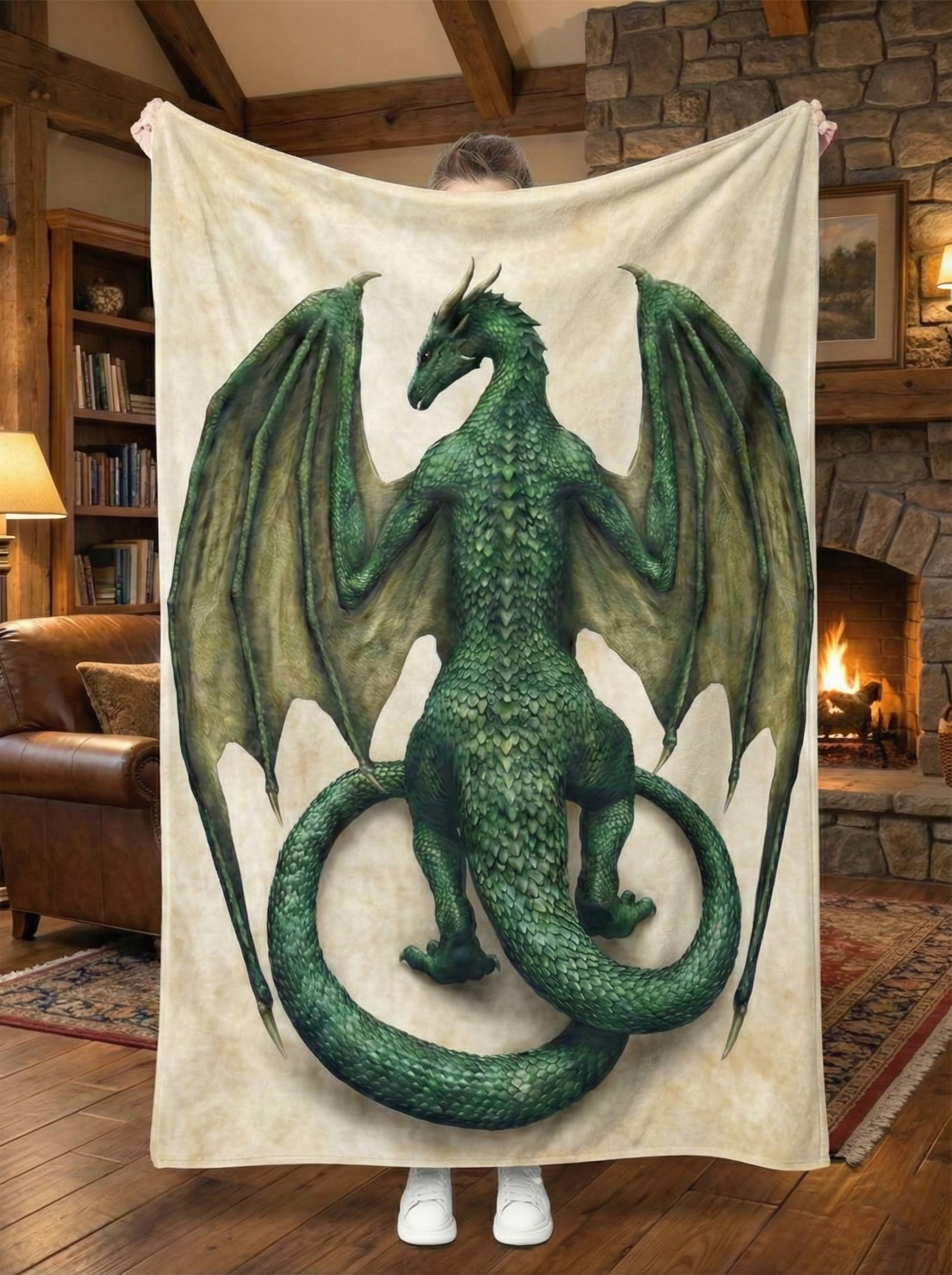 Fantasy Dragon Bedding Set, Majestic Dragon Comforter for Dreamers