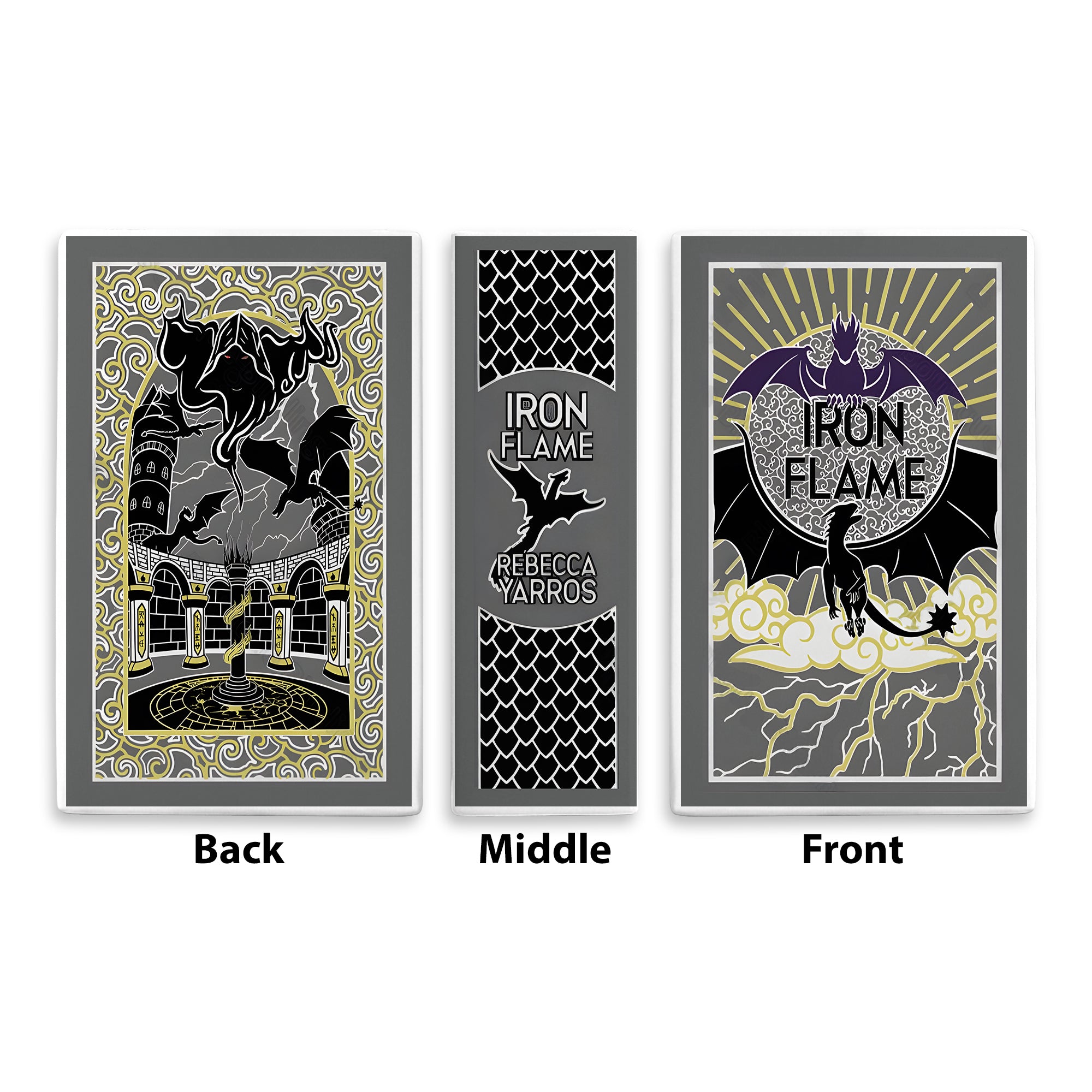 Iron Flame Ceramic Book Vase, Ceramic Fantasy Book Shaped Flower Vase, Fourth Wing Inspired Home Decor, Dragon Reader Gift for Book Lovers CVVRL01