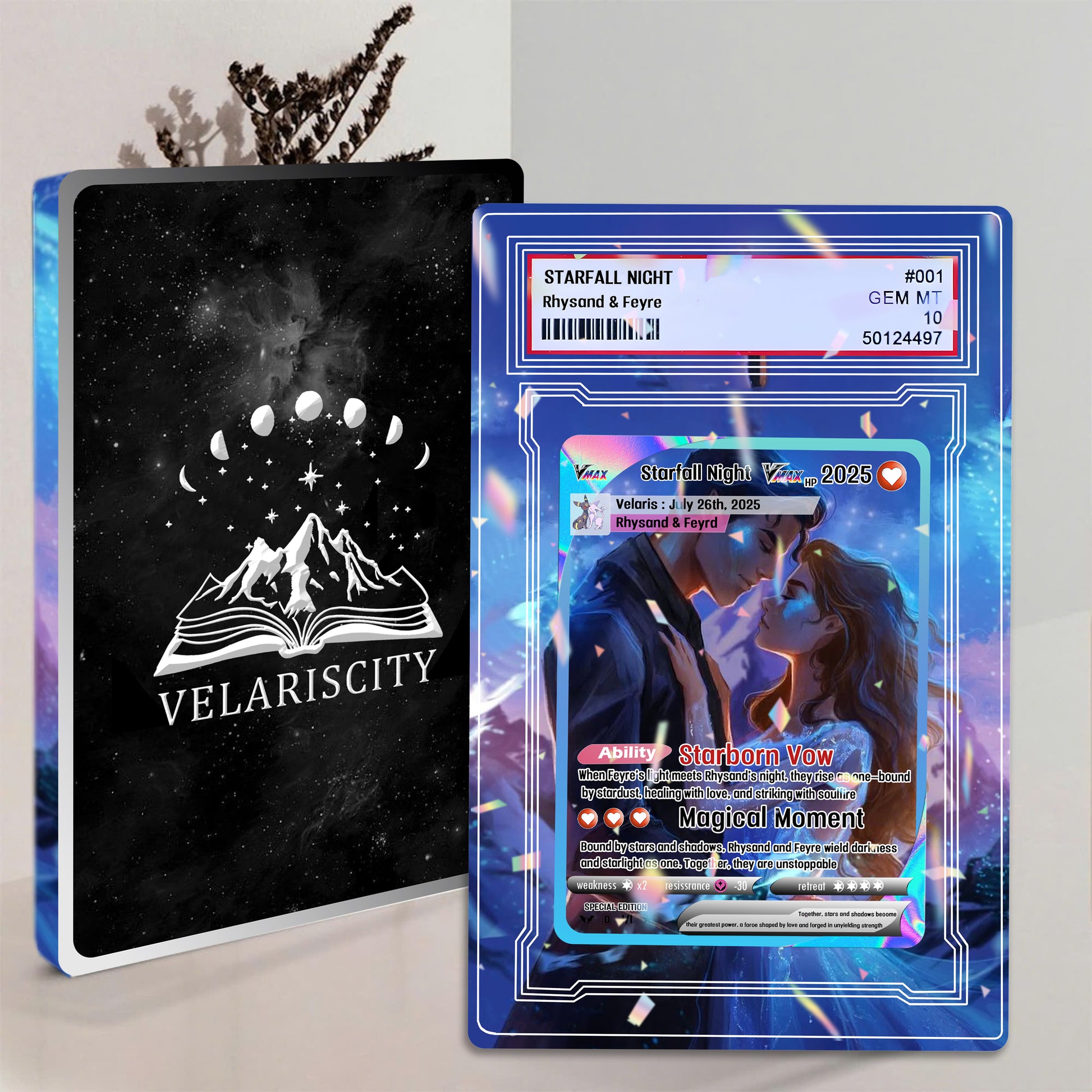 Rhysand & Feyre Acrylic Block, ACOTAR Acrylic Block, Starfall Night Scene, Fantasy Couple Art Gift, ACOTAR Fan Decor, Custom Display Collectible ABVLR01