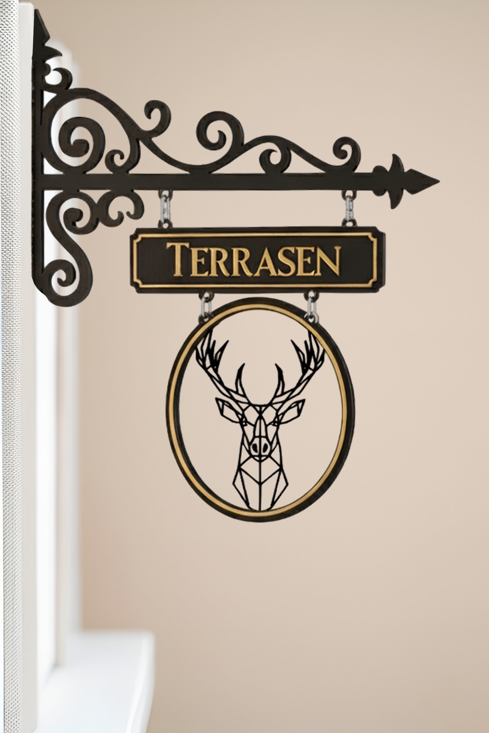 Terrasen Book Tavern Sign, Throne of Glass Inspired Wooden Book Tracker, Fantasy Library Decor, Deer Emblem Sign, Bookish Gift for Readers BSVLR21