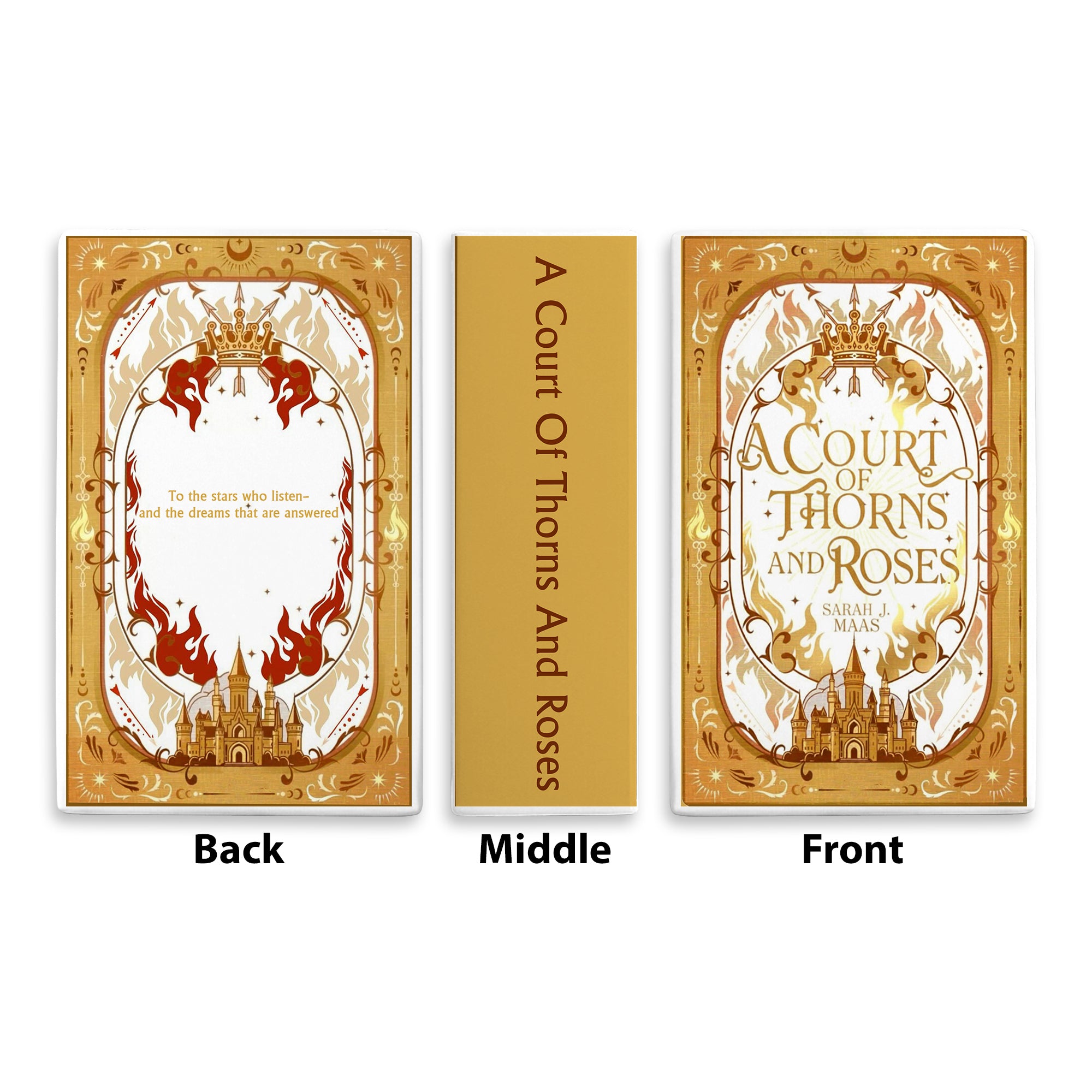 A Court of Thorns and Roses Book Vase, Ceramic Fantasy Book Decor, ACOTAR Home Aesthetic Gift for Book Lovers, Library Shelf Accent CVVLR30