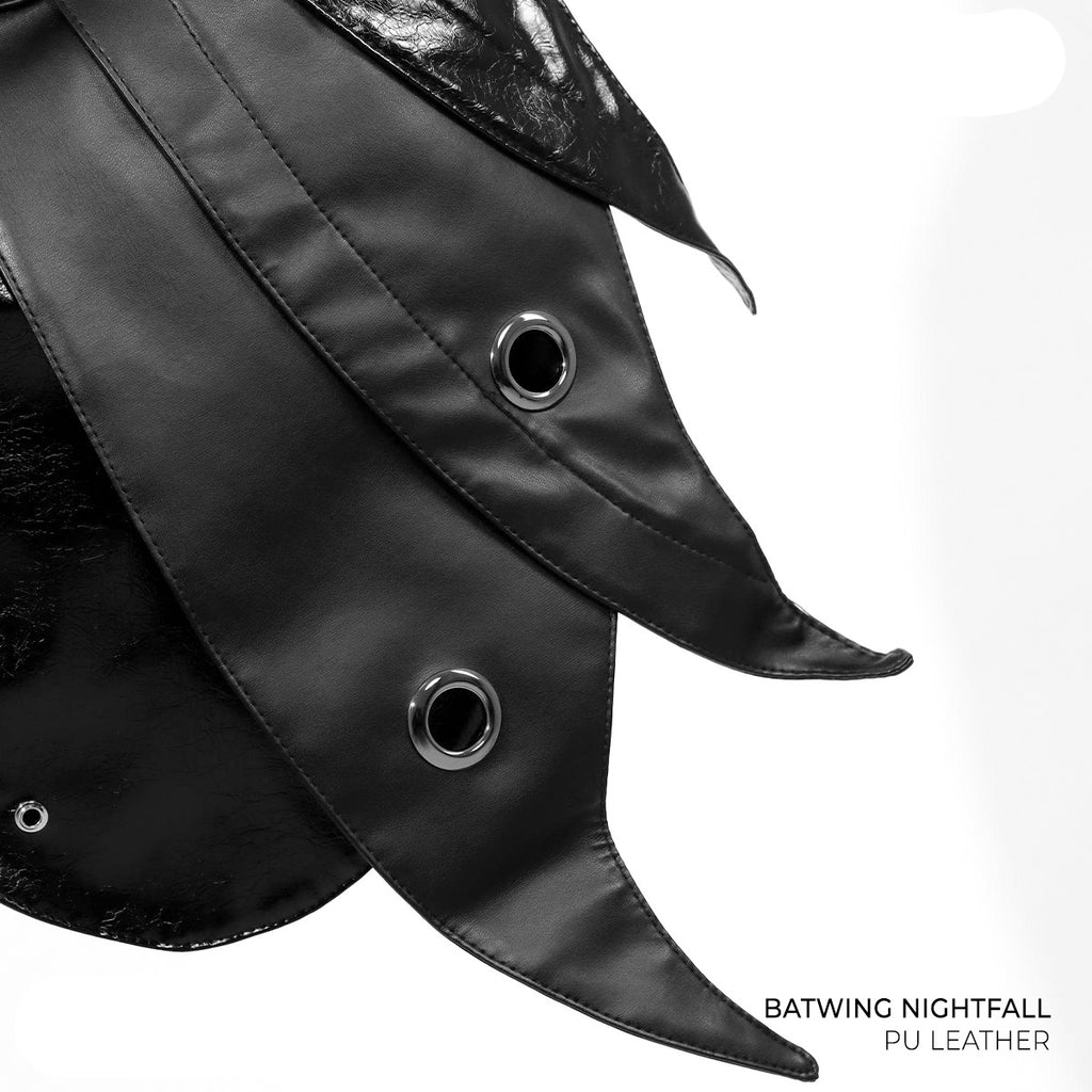 Black Dragon Silhouette Crossbody Bag, Batwing Nightfall Bag, Fantasy Dragon Inspired PU Leather Bag, Dark Academia Shoulder Bag