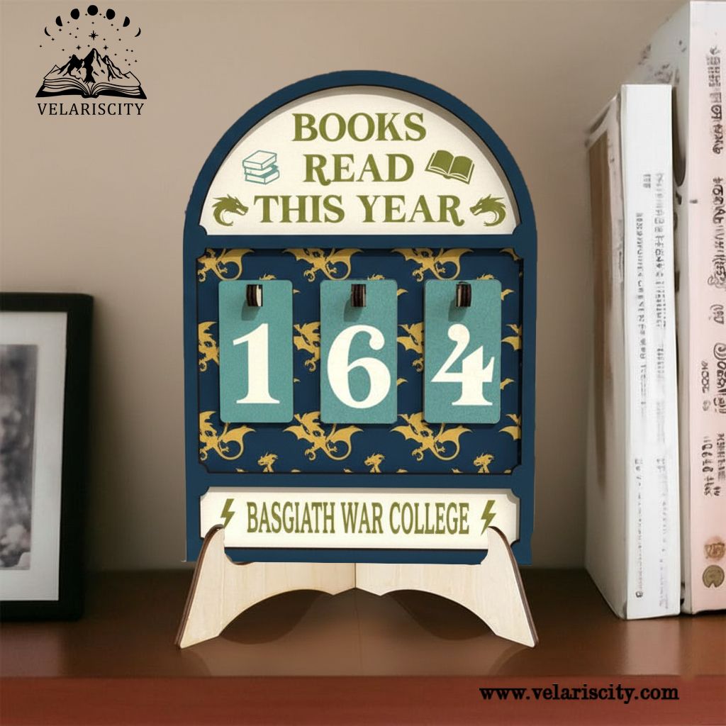 Fourth Wing Book Tracker Sign, Basgiath War College Decor, Reading Tracker, Book Lover Gift, Dragon Bookish Sign, Book Count Display BTVLR03