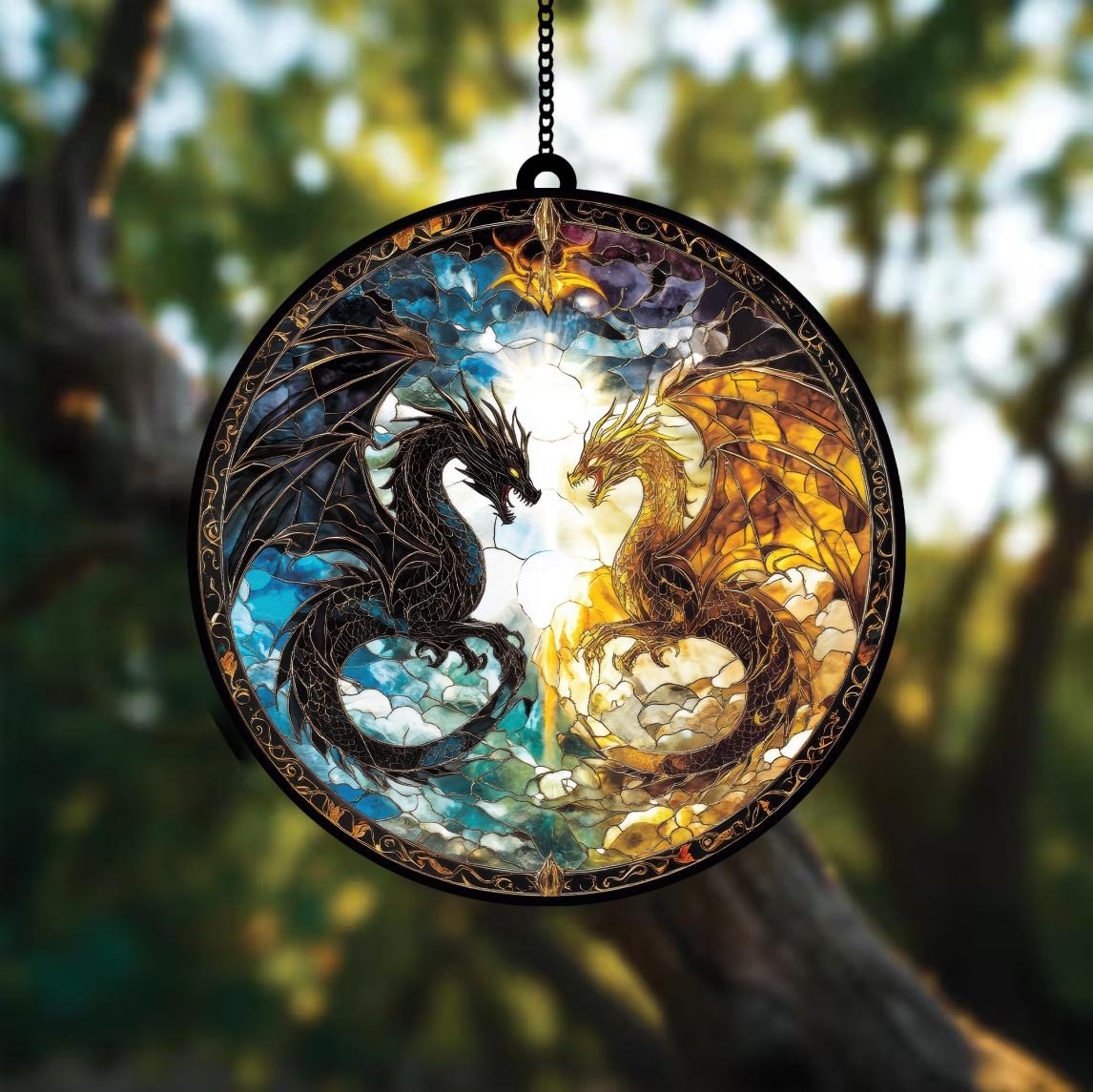 Onyx Storm Brave the Dark Suncatcher, Xaden Riorson Suncatcher, Fourth Wing Suncatcher, Violet Sorrengail Dragon Rider, Gift for Book Lover SGVLR45