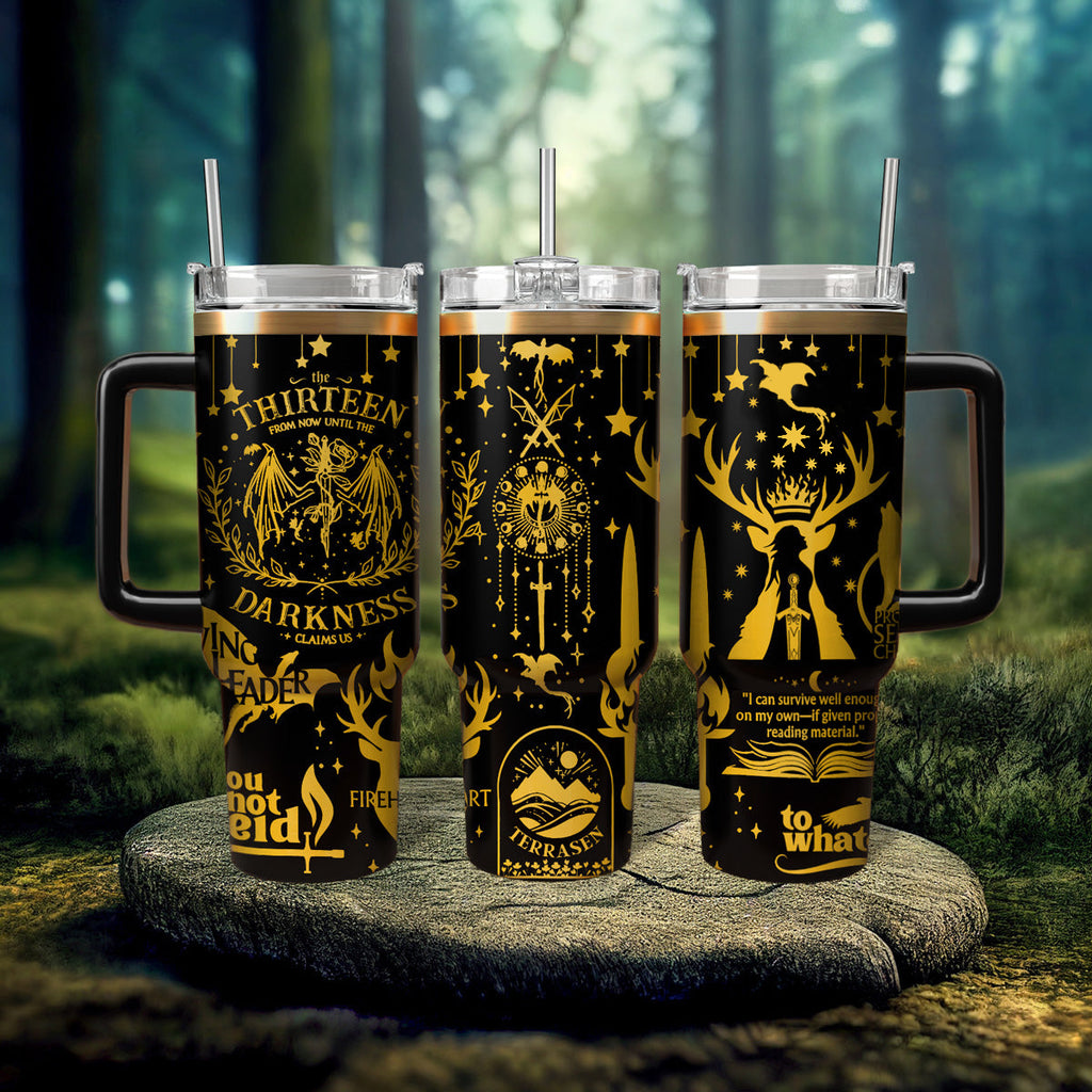 Throne Of Glass Book Tumbler 30oz/40oz, Roses Book Tumbler, Bookish Gift. VLR19