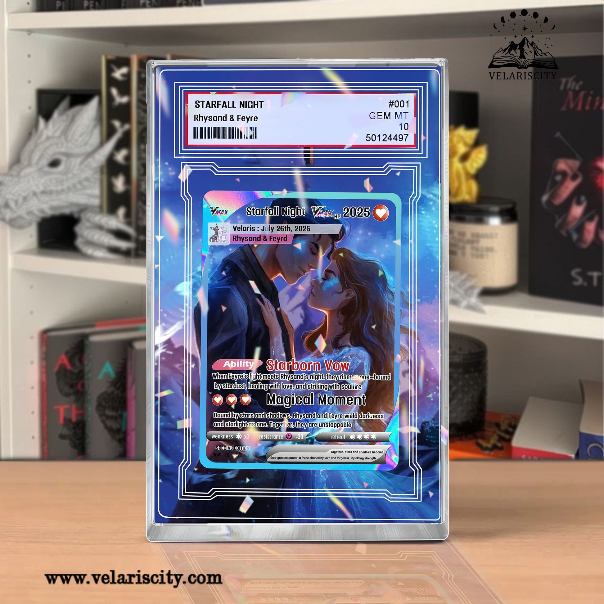 Rhysand & Feyre Acrylic Block, ACOTAR Acrylic Block, Starfall Night Scene, Fantasy Couple Art Gift, ACOTAR Fan Decor, Custom Display Collectible ABVLR01