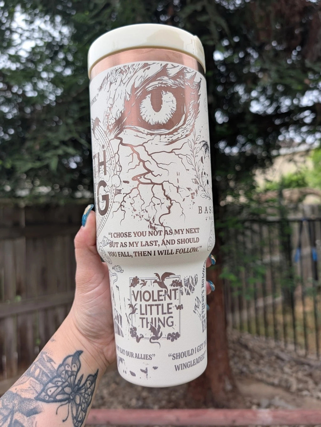 Fourth Wing 30oz/40oz Stainless Steel Tumbler, The Empyrean Tumbler, Basgiath Dragon Tumbler, VLR60