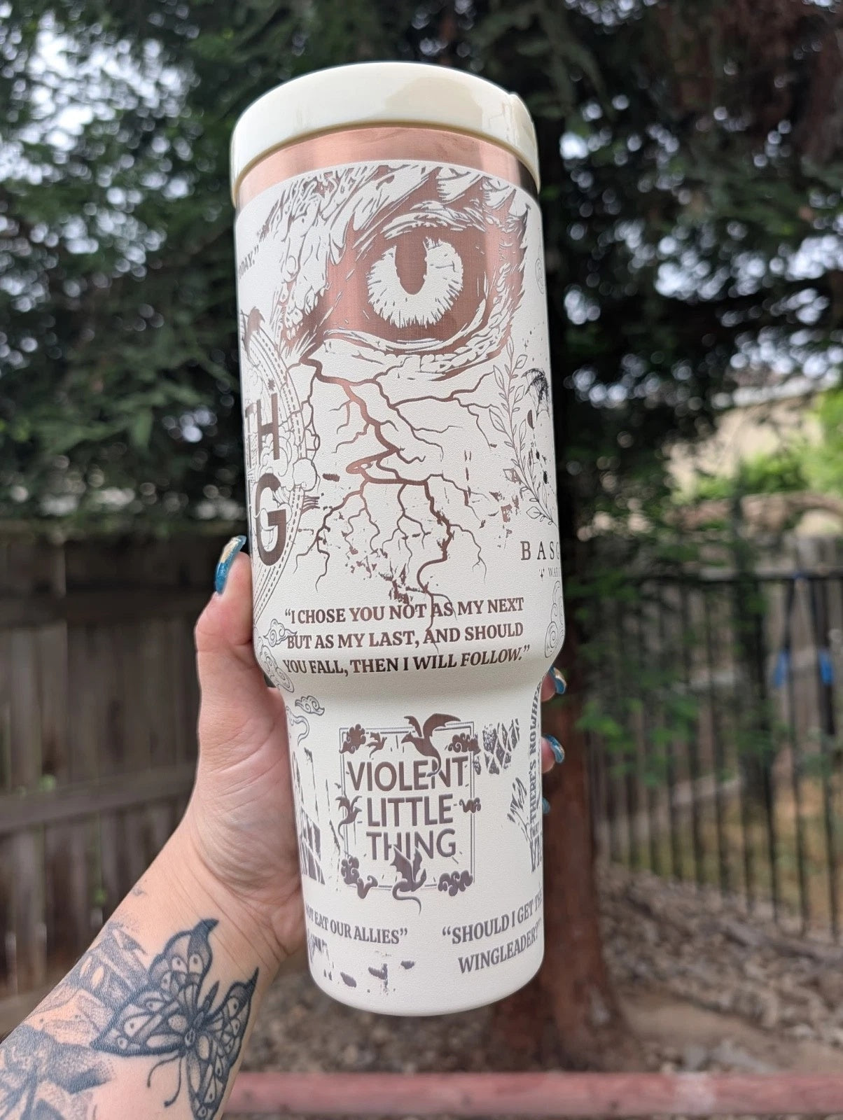 Fourth Wing 30oz/40oz Stainless Steel Tumbler, The Empyrean Tumbler, Basgiath Dragon Tumbler, VLR60