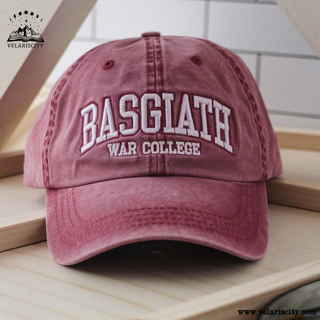 Embroidered Basgiath War College Washed Hat, Fourth Wing Embroidered Hat, Xaden Riorson, Dragon Rider Hat, Romantasy Reader Bookish Gift Cap VLRH14