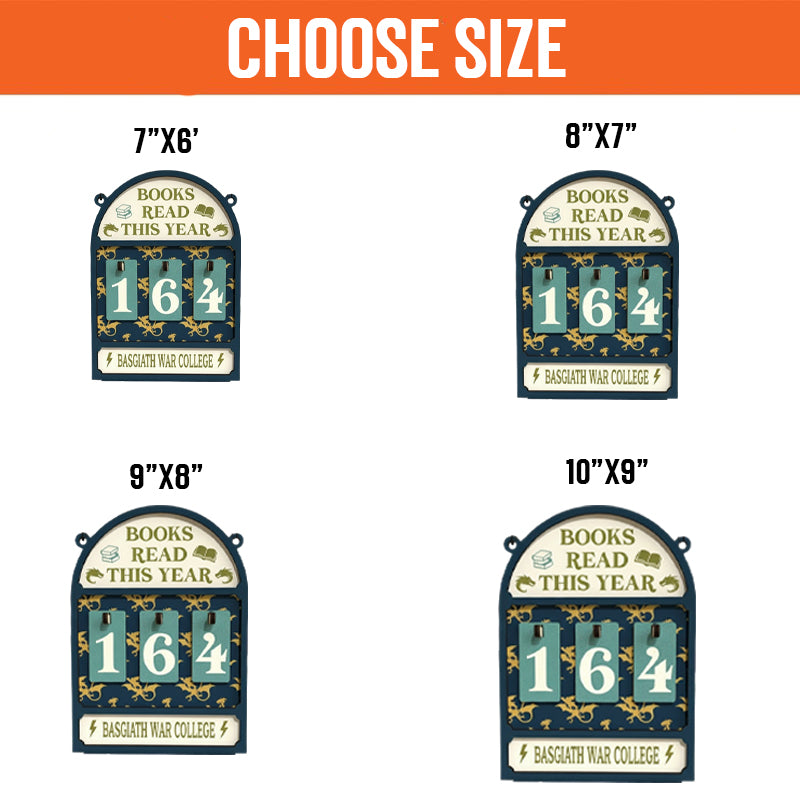 Fourth Wing Book Tracker Sign, Basgiath War College Decor, Reading Tracker, Book Lover Gift, Dragon Bookish Sign, Book Count Display BTVLR03