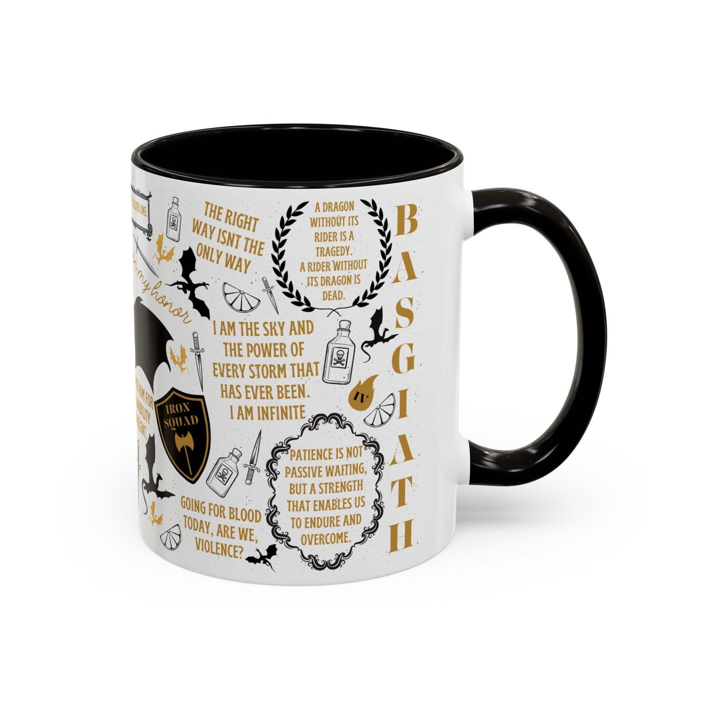 Fourth Wing Quote Mug Fantasy Bookish Gift, Basgiath Coffee Mug, Ceramic Mug, Dragon Rider Coffee Cup, Violet Sorrengail MGVLR10