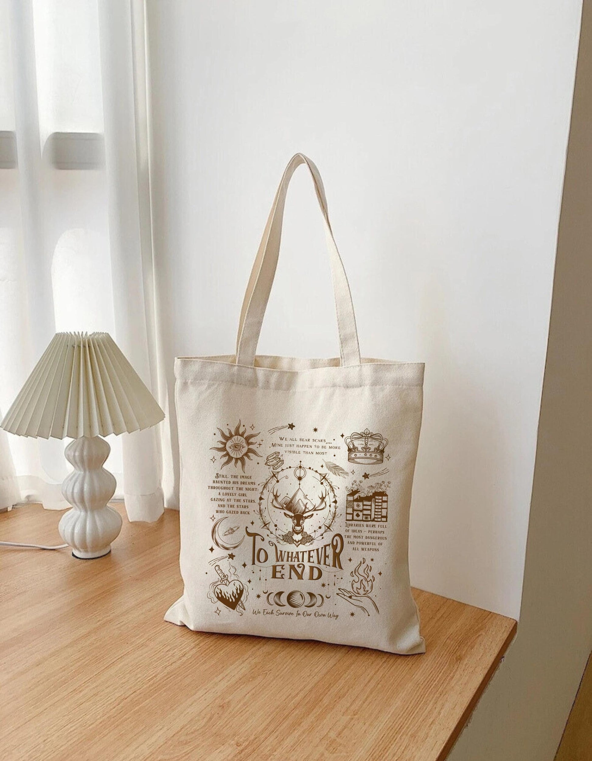 To Whatever End Tote, Bookish Tote, Fireheart Sweatshirt, Throne of Glass, Throne of Glass Merch, Throne of Glass Sweatshirt,Gift for Reader TBVLR08