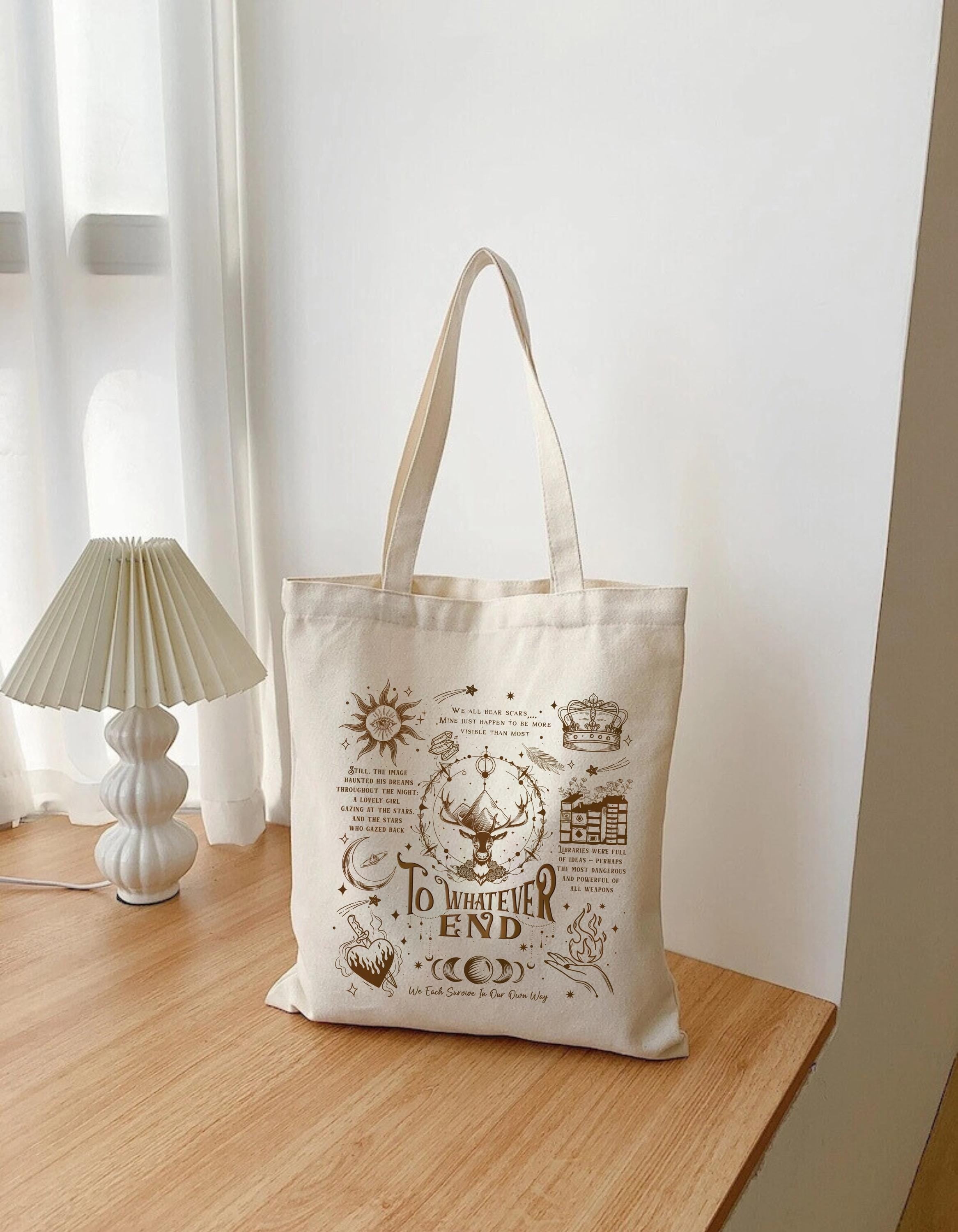 To Whatever End Tote, Bookish Tote, Fireheart Sweatshirt, Throne of Glass, Throne of Glass Merch, Throne of Glass Sweatshirt,Gift for Reader TBVLR08