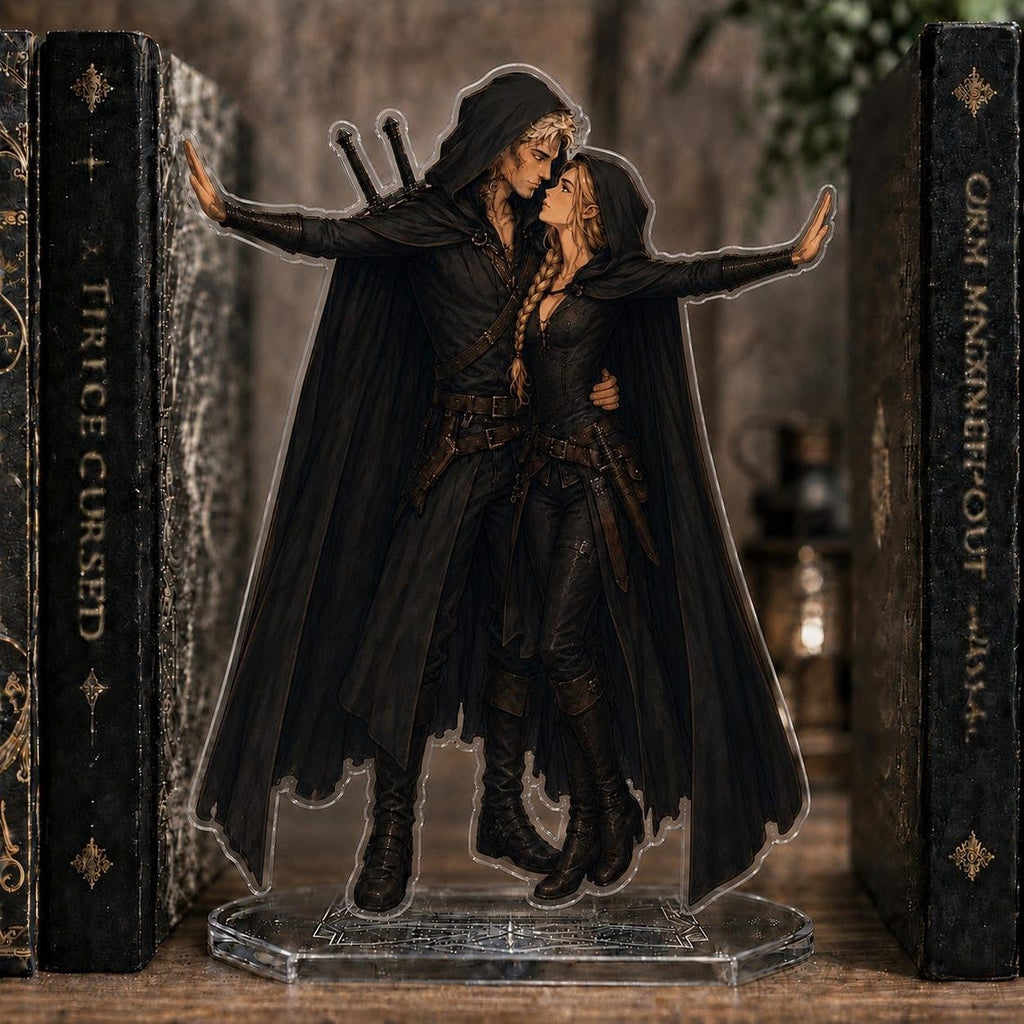 Aelin and Rowan Bookend Standee, Throne of Glass Terrasen Shelf Decor, Fireheart Queen Acrylic Display, Fantasy Book Lover Gift, Book Decor. BSVLAR10